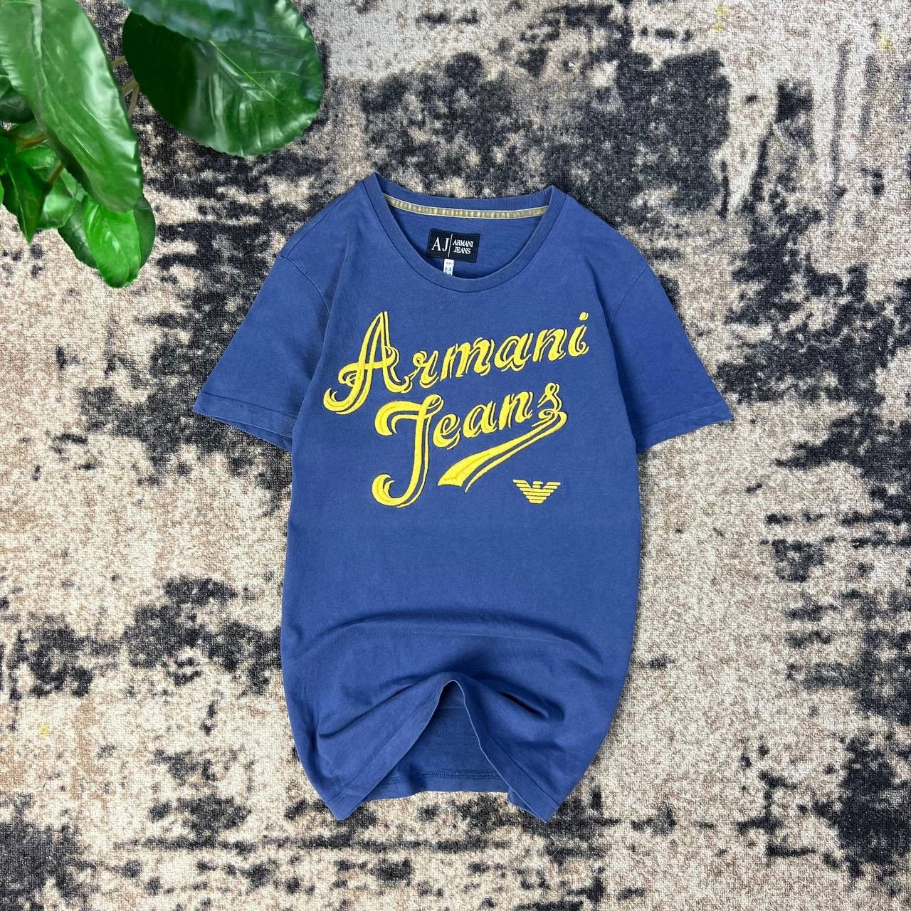 Armani Armani Jeans Big Embroidered Logo Vintage Y2K T-Shirt 1TS5 Size US S / EU 44-46 / 1 - 1 Thumbnail