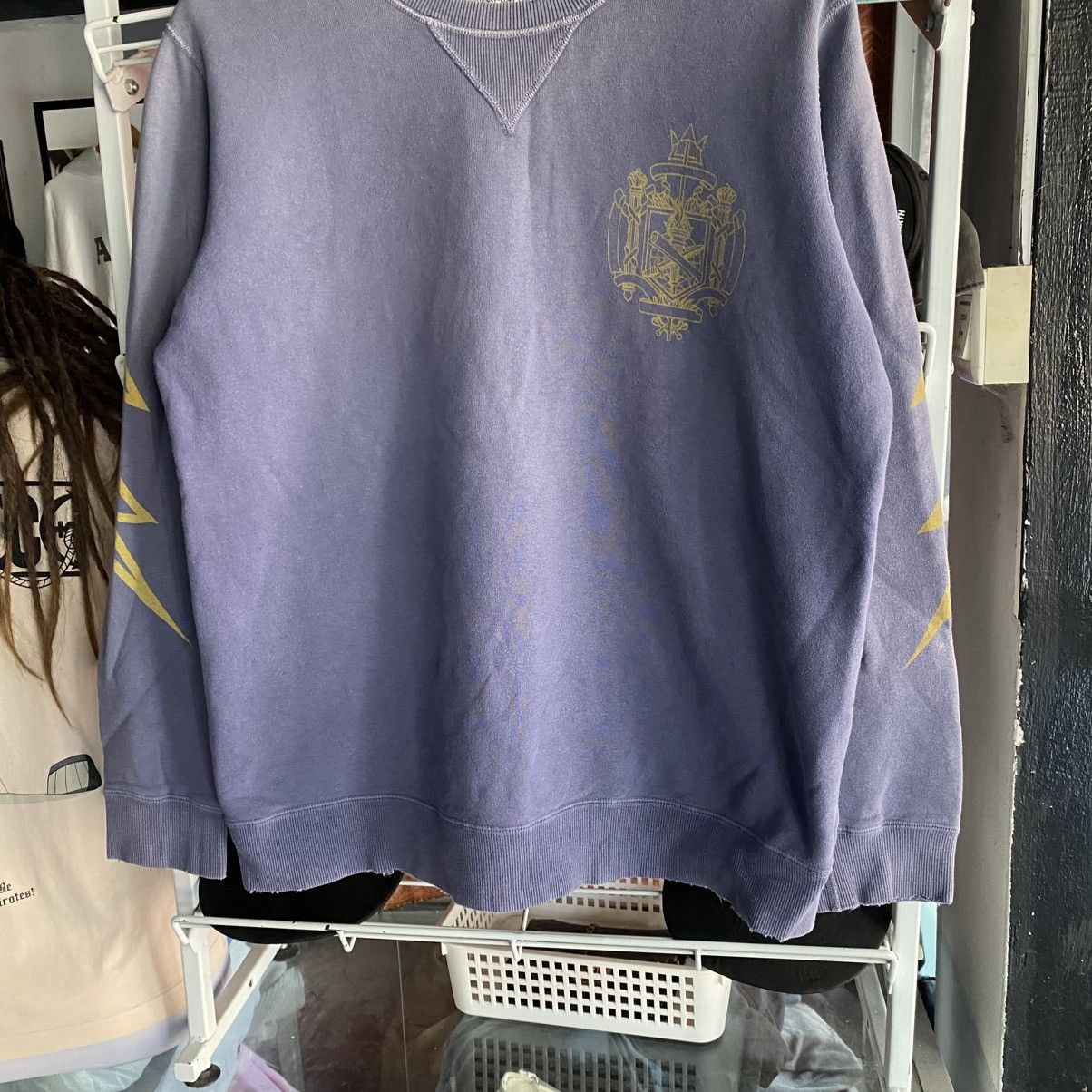 WHIZ LIMITED 09AW Faded Wash Crewneck Sweatshirt w/ Lightning Bolt Crest Size US M / EU 48-50 / 2 - 4 Thumbnail