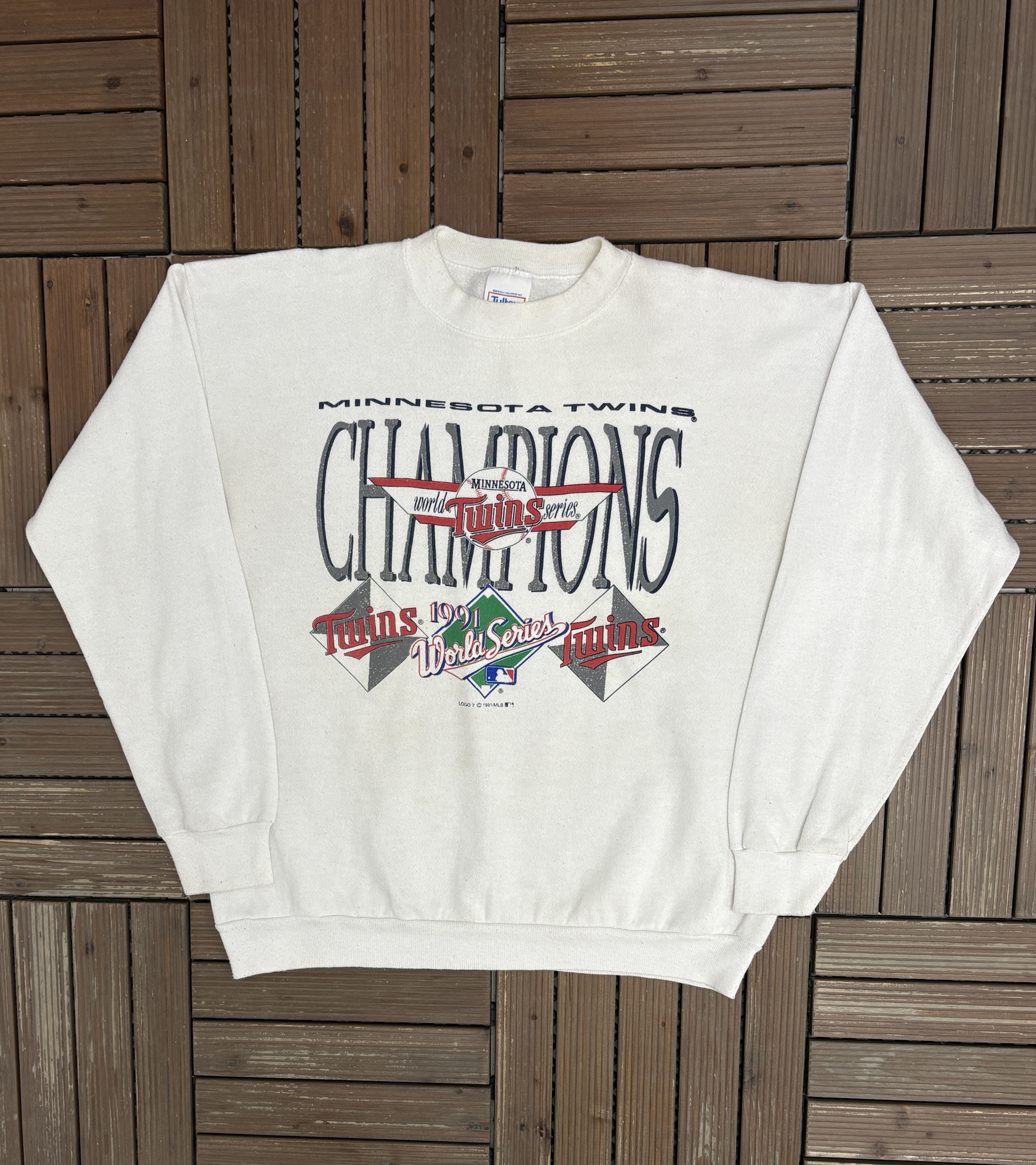 Vintage Minnesota Twins World Series Champions 1991 Crewneck Sweater Size US XL / EU 56 / 4 - 1 Thumbnail