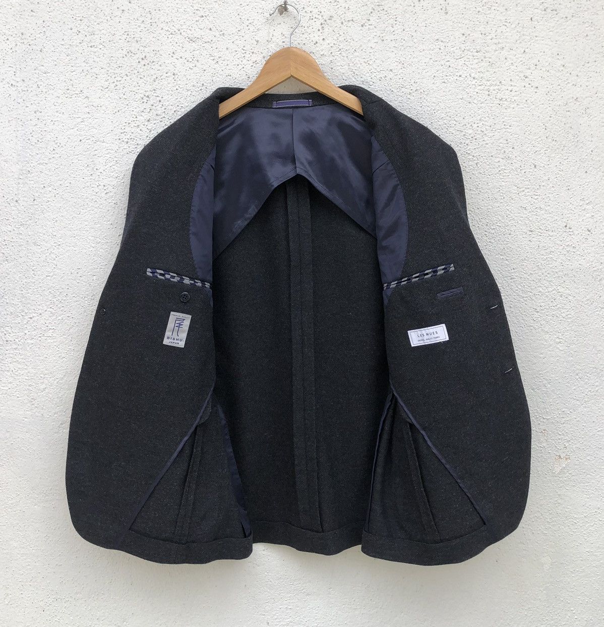 Blue Blue Japan BISHU JAPAN x LES MUES Wool Blazer Size US M / EU 48-50 / 2 - 8 Thumbnail