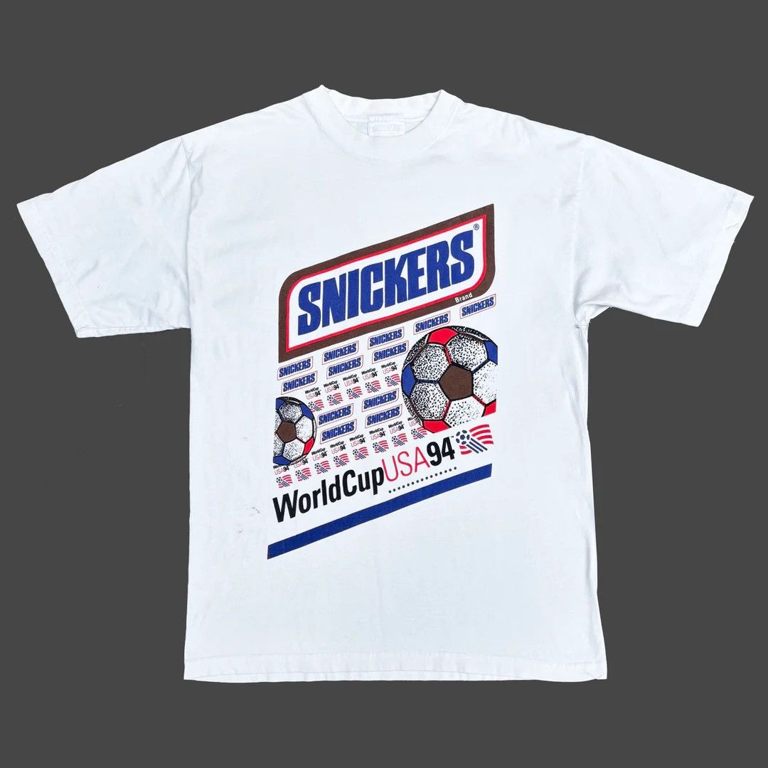 USA World Cup 1994 94 90s Vintage Snickers Soccer T-Shirt