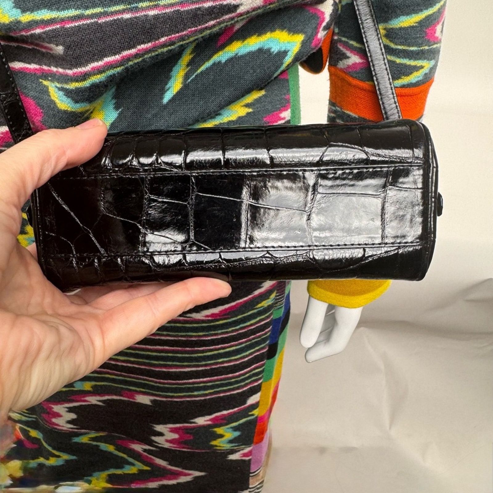Other Mini black Crocodile Aigner 2 way bag can be worn Size ONE SIZE - 4 Thumbnail