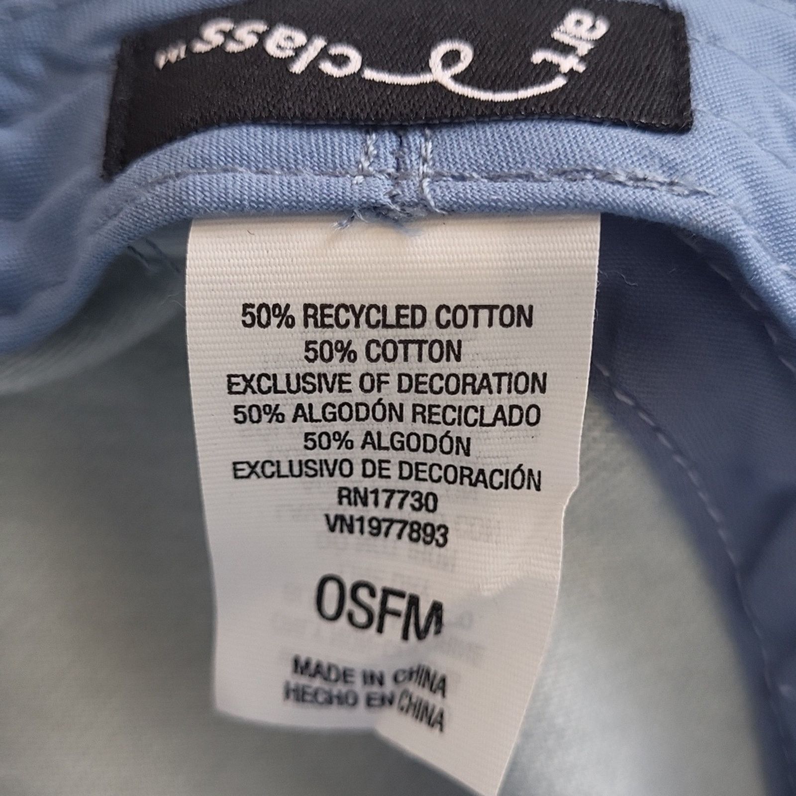 The Unbranded Brand Light Blue Jeans Bucket Hat with Patterned Band Size ONE SIZE - 10 Thumbnail