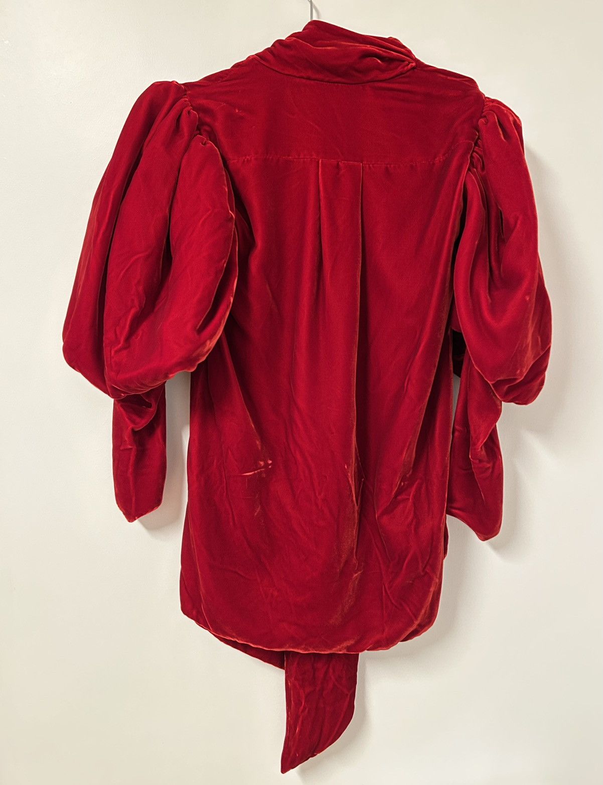KHAITE KHAITE RED VELVET BLOUSE Size S / US 4 / IT 40 - 4 Thumbnail