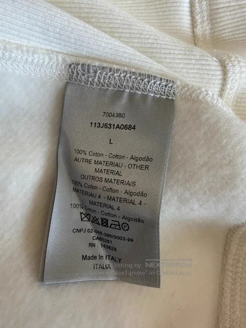 Dior Dior White towel hooded sweatshirt Size US L / EU 52-54 / 3 - 4 Thumbnail