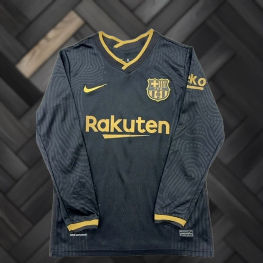 Nike Nike FC Barcelona 20/21 Away Soccer Jersey Men's L Black Gold Size US S / EU 44-46 / 1 - 1 Thumbnail