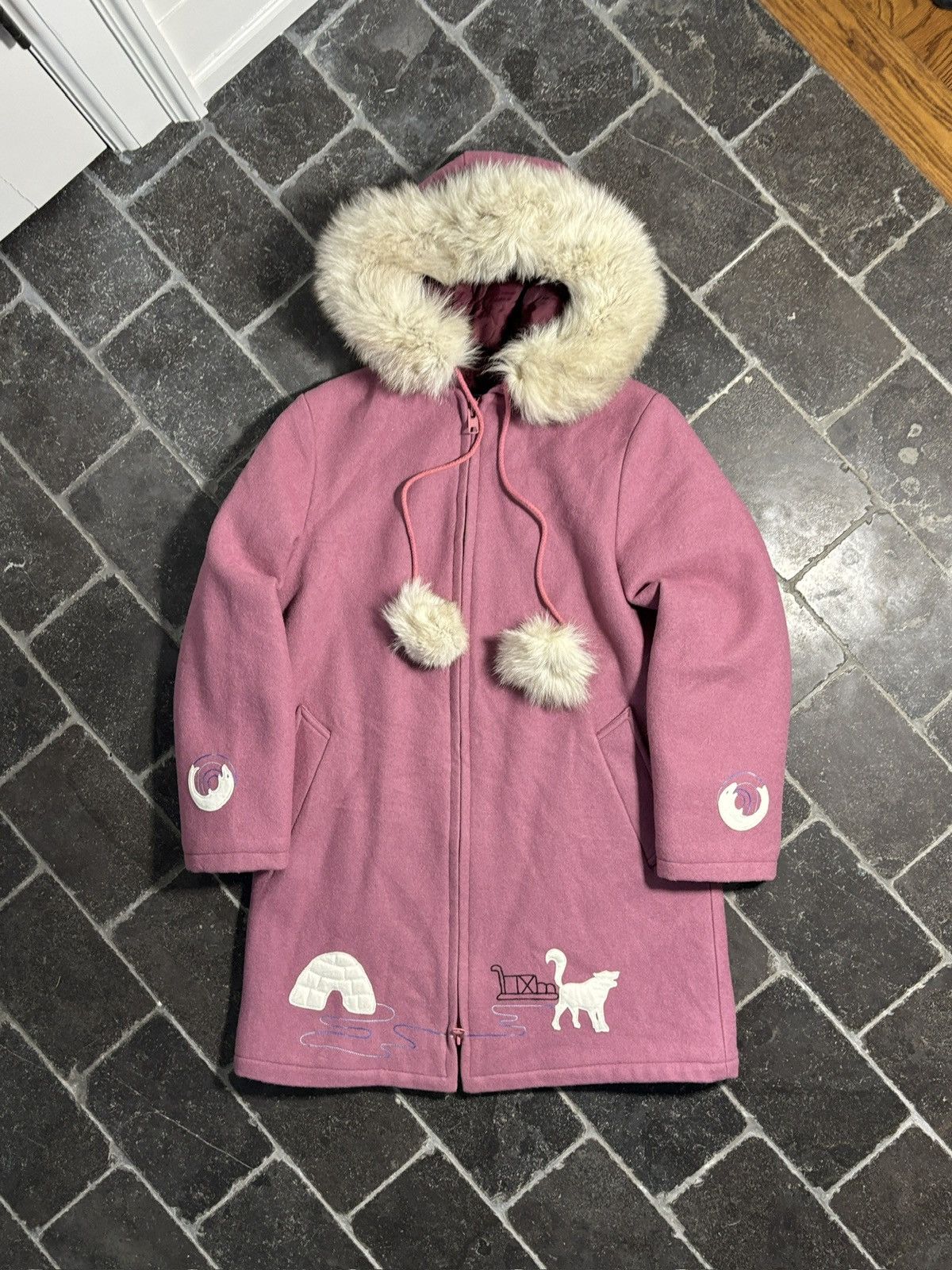 Vintage Vintage Duffle Coat Wool Eskimo Inuit Embroidered Indegenous Size US XS / EU 42 / 0 - 2 Thumbnail