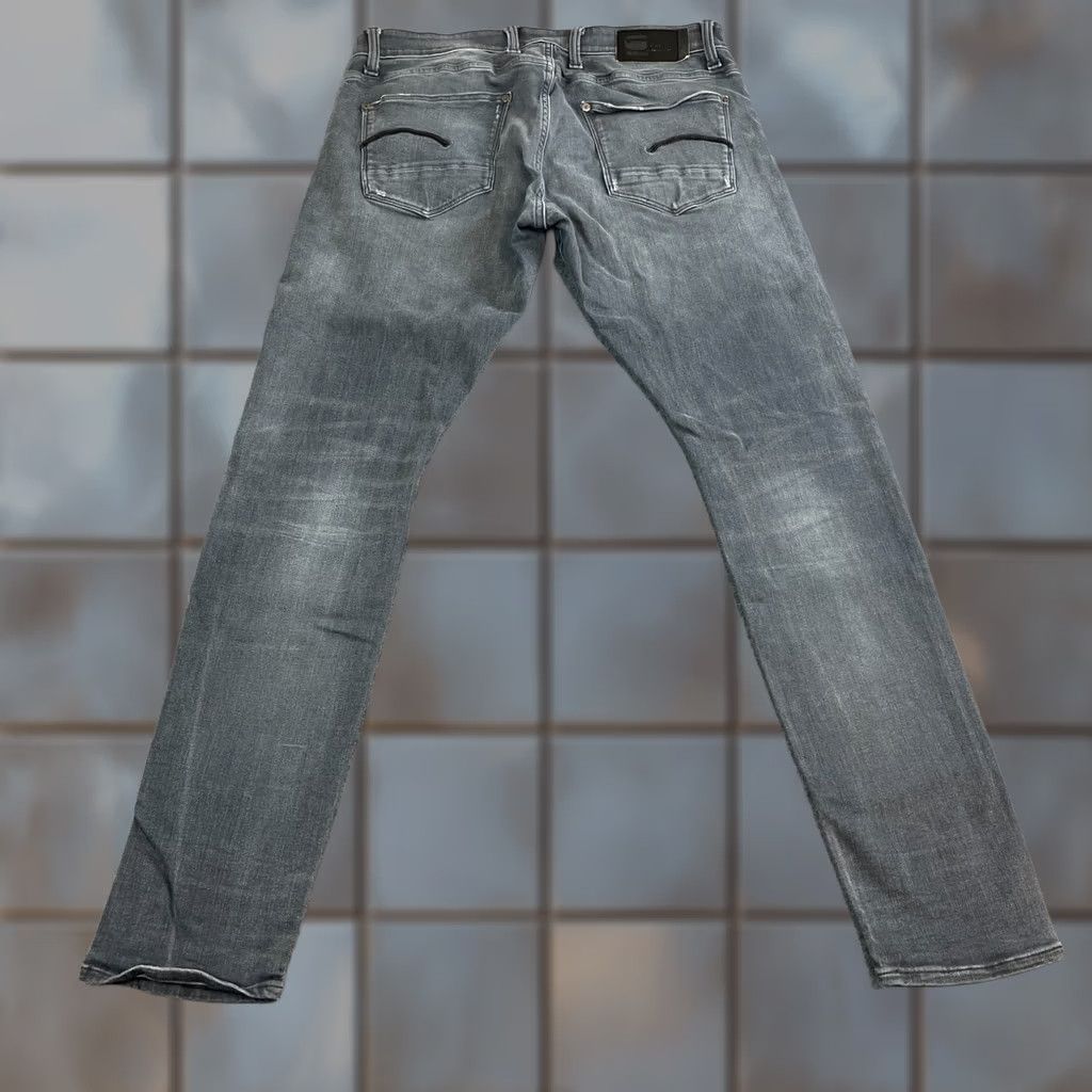 G-Star G Star Mens Jeans Slim Skinny 36 34 Grey Distressed Stretch Revend Denim 5-Pocket Design Slim Mens Jeans Grey Revend 3301 Size US 36 / EU 52 - 1 Thumbnail