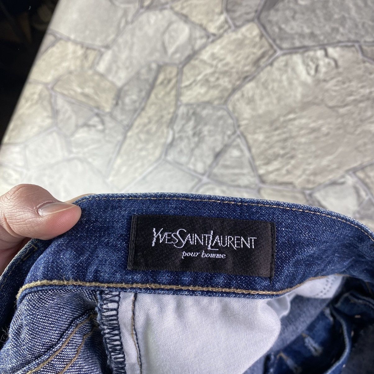 Yves Saint Laurent Vintage Yves Saint Laurent Jeans YSL Denim Jeans Big Logo Size US 36 / EU 52 - 10 Thumbnail