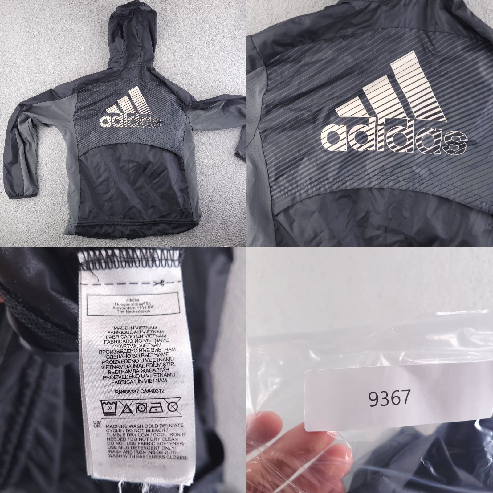 Adidas Adidas Jacket Womens Medium Black Primegreen Packable Lightweight Shell Size M / US 6-8 / IT 42-44 - 9 Thumbnail