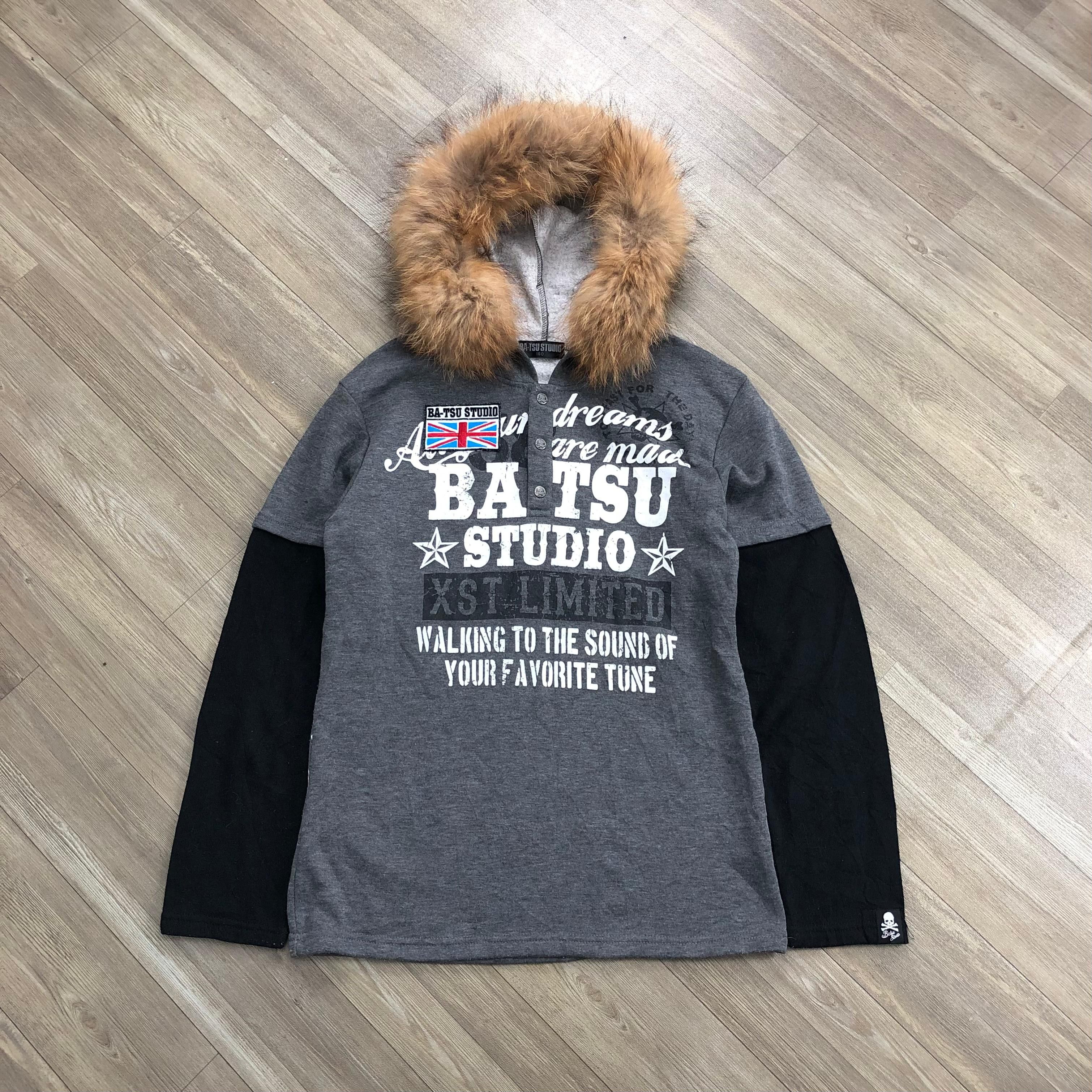 Japanese Brand Y2K Batsu Studio Poem Union Jack Flag Fur Hoodie Goa Style Size US S / EU 44-46 / 1 - 1 Thumbnail