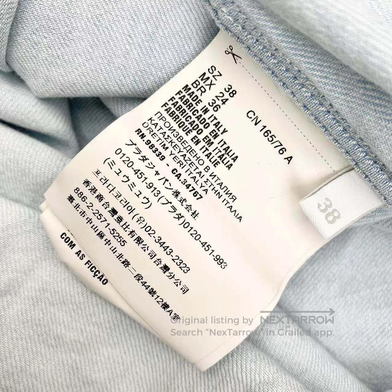 Prada Prada Embroidered letter logo denim shirt| Size XS / US 0-2 / IT 36-38 - 4 Thumbnail