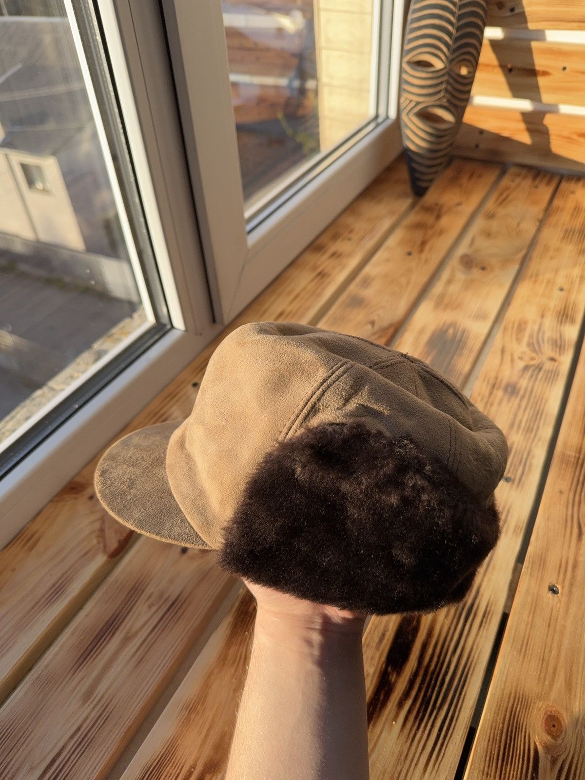 Japanese Brand Retro 90s Vintage Furst Faux Suede Fur Earflap Winter Cap Size ONE SIZE - 7 Thumbnail