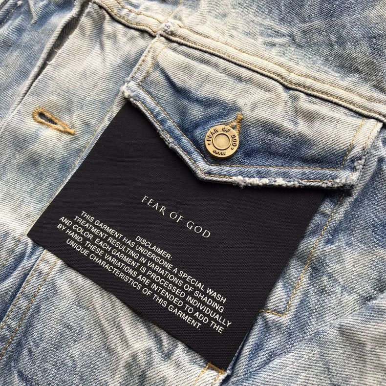 Fear of God Fear of God 5th pull water ripple denim jacket Size US S / EU 44-46 / 1 - 5 Thumbnail