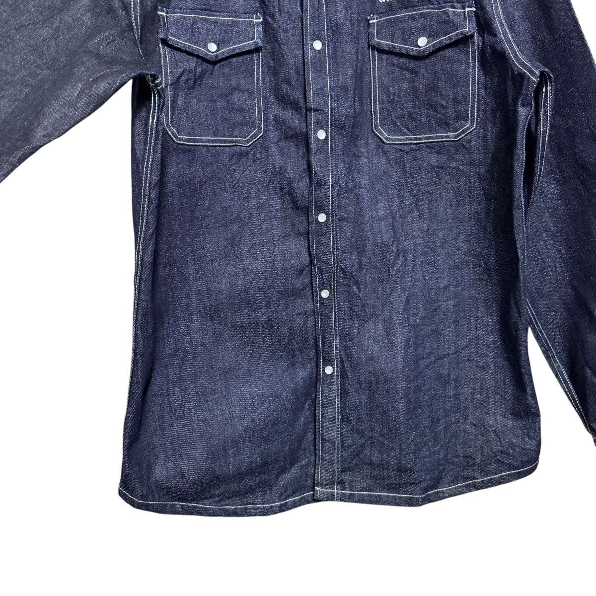 West Coast Choppers West Coast Choppers Pearl Snap Western Denim Shirt Heavy Size US XXL / EU 58 / 5 - 4 Thumbnail