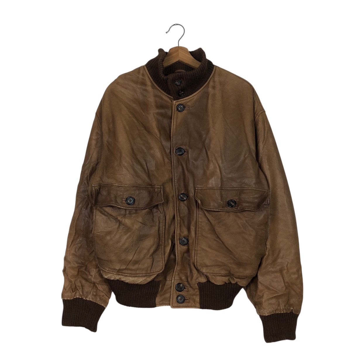 Japanese Brand 📌Vintage Biker Leather Jacket Campanile Blanket Issey Miyake Size US M / EU 48-50 / 2 - 2 Thumbnail