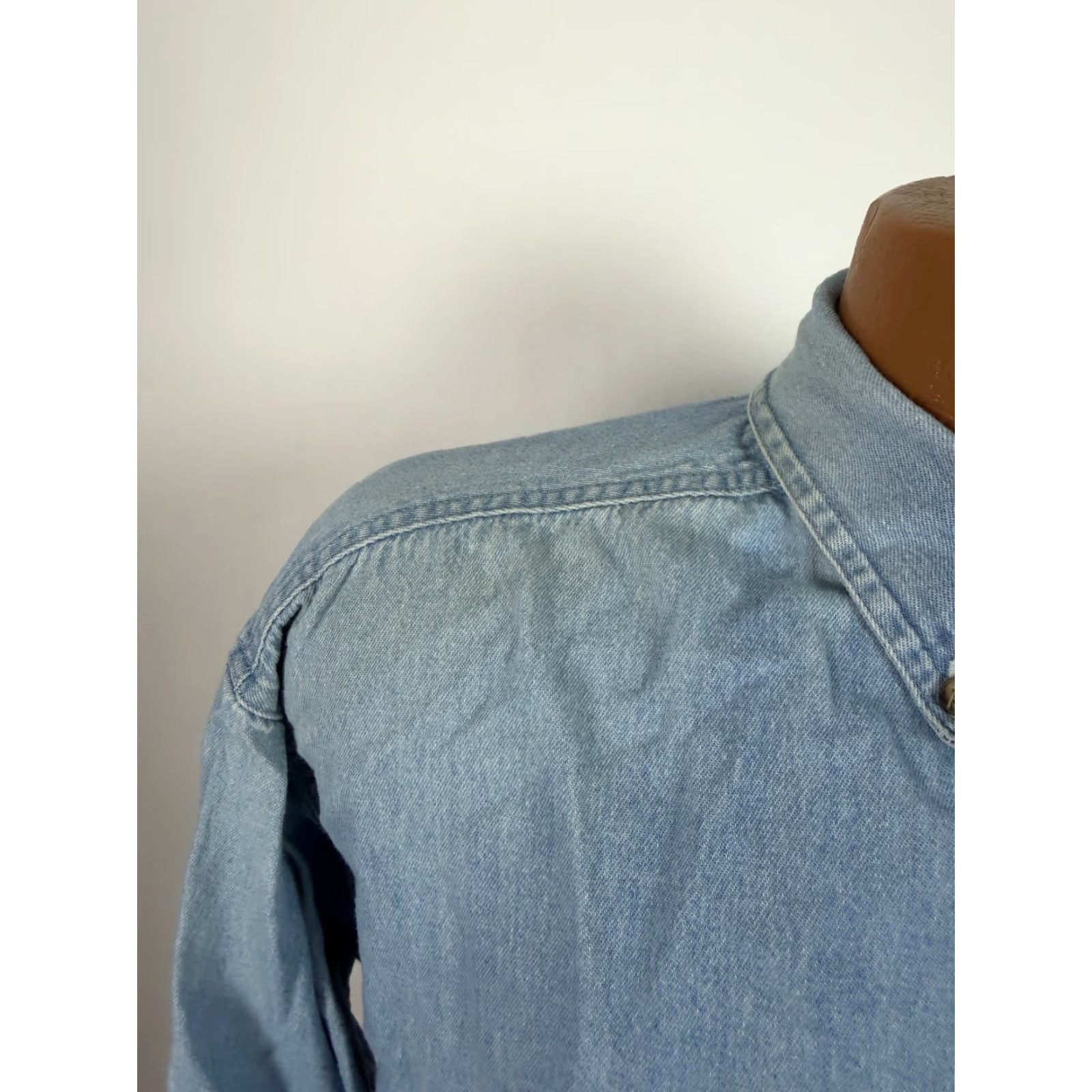 Vintage VINTAGE American Bowling Congress Shirt Men M Blue Denim Embroidered 2000s 90s Sports Hipster Y2K Buttons 2 Pocket Mens Medium Size US M / EU 48-50 / 2 - 5 Thumbnail