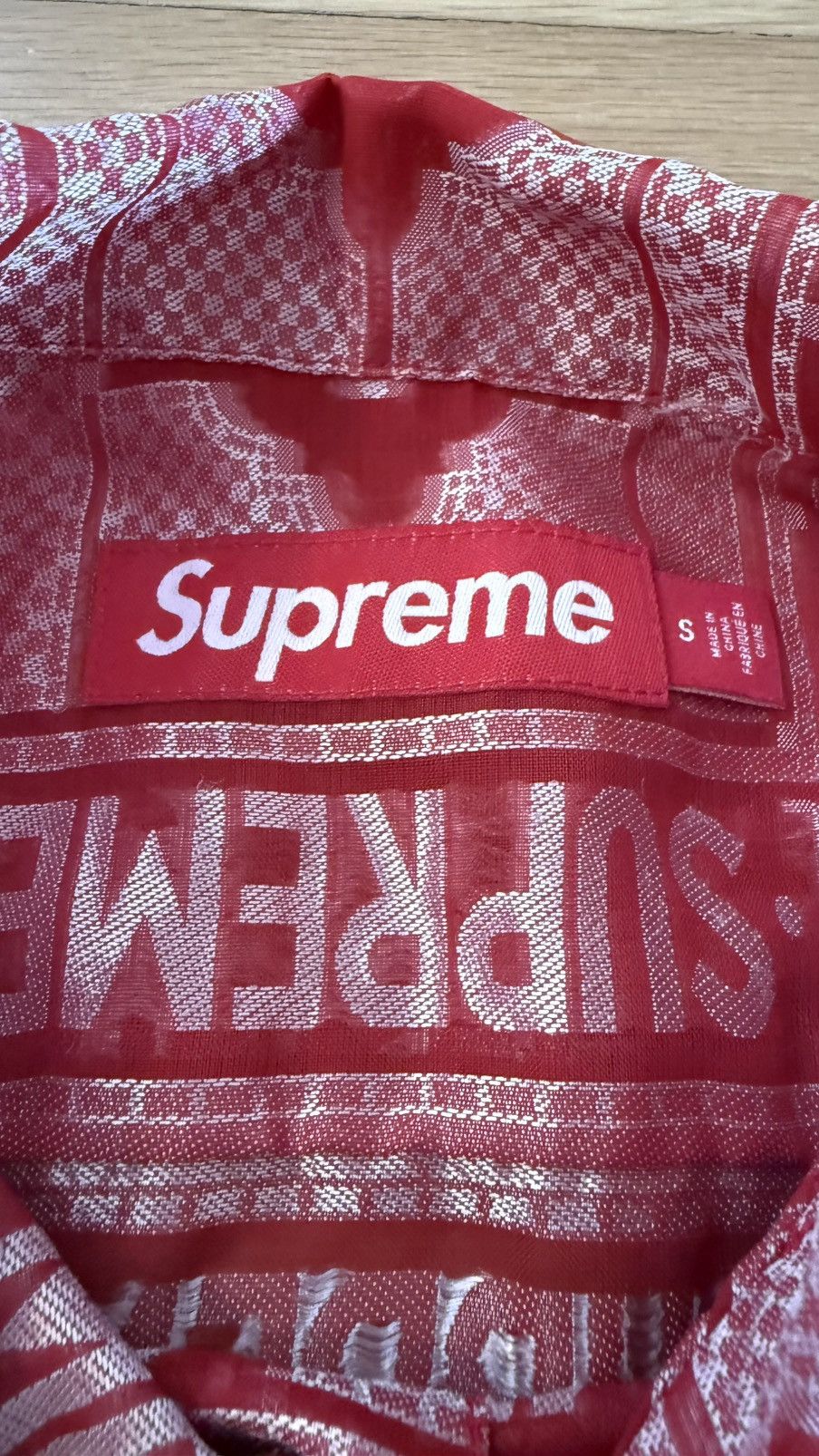 Supreme Supreme Tray Jacquard Shirt Red Small 2024 Size US S / EU 44-46 / 1 - 2 Thumbnail