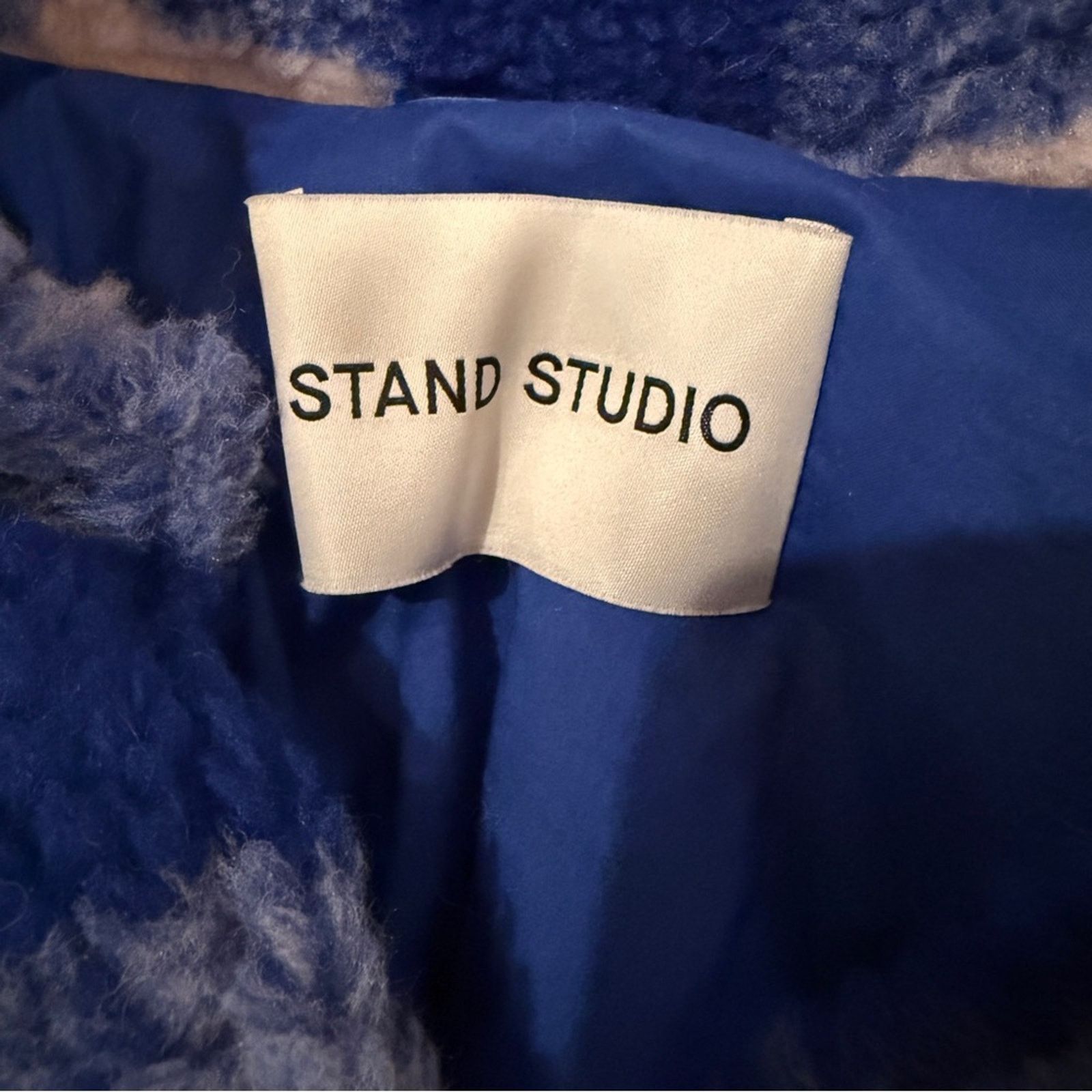 STAND STUDIO Stand Studio Sabi Oversized Blue & Pink Shacket Jacket Sz 32 Size XXS / US 00 / IT 34 - 8 Thumbnail