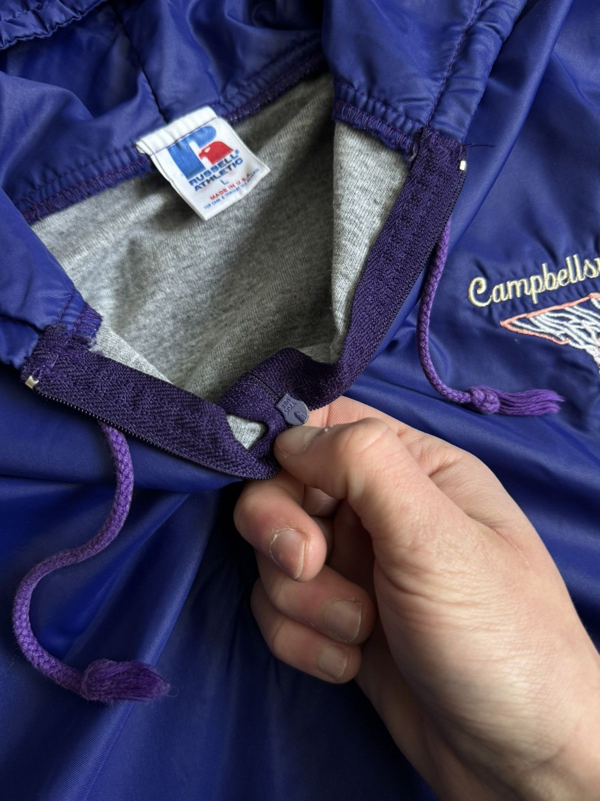 Russell Athletic RARE❗️Vintage 80’s Russell Athletic Campbesville Nylon Jacket Size US L / EU 52-54 / 3 - 12 Thumbnail