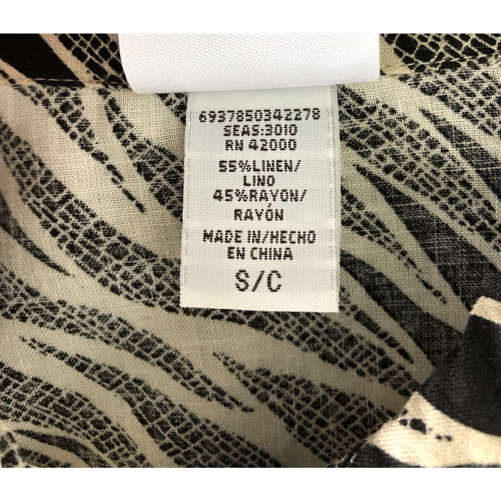 Vintage Jaclyn Smith Blouse Shirt S Black/Tan Zebra Animal Button Up 3/4 Sleeve Casual Workwear Women Size S / US 4 / IT 40 - 5 Thumbnail