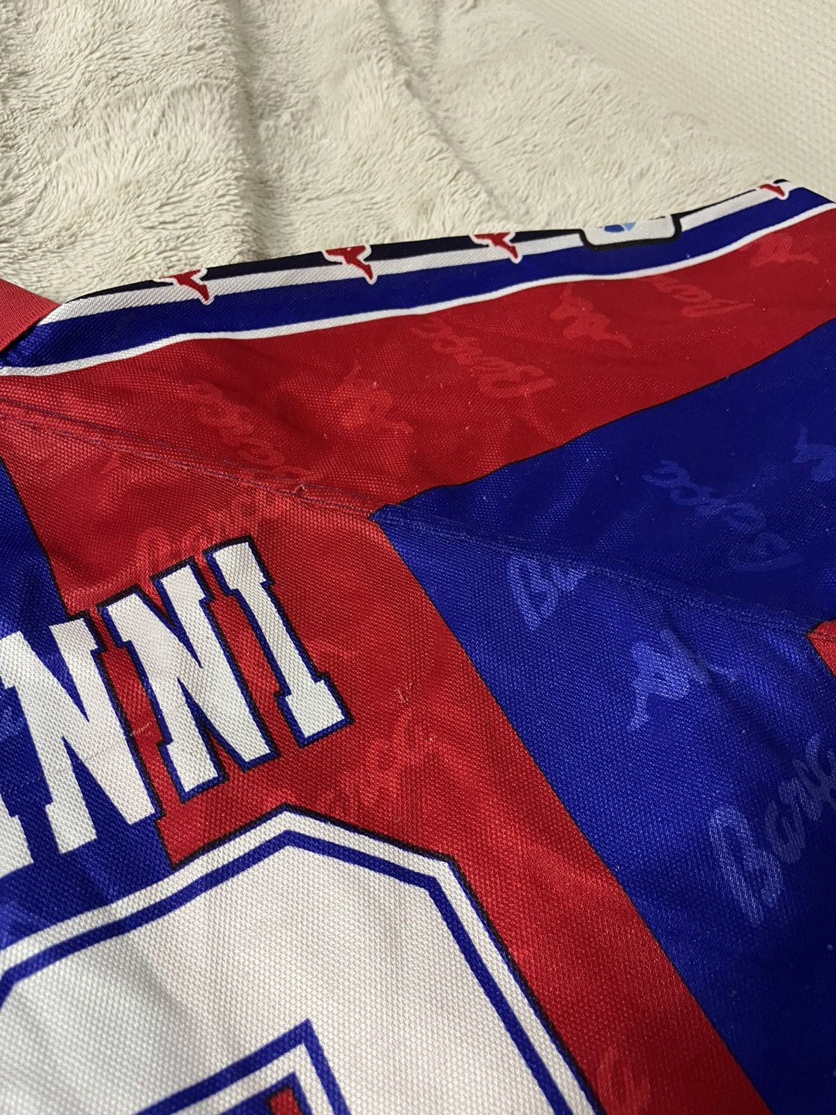 Kappa 1996-1997 FC Barcelona #10 Giovanni Football Jersey Vintage Size US XL / EU 56 / 4 - 13 Thumbnail