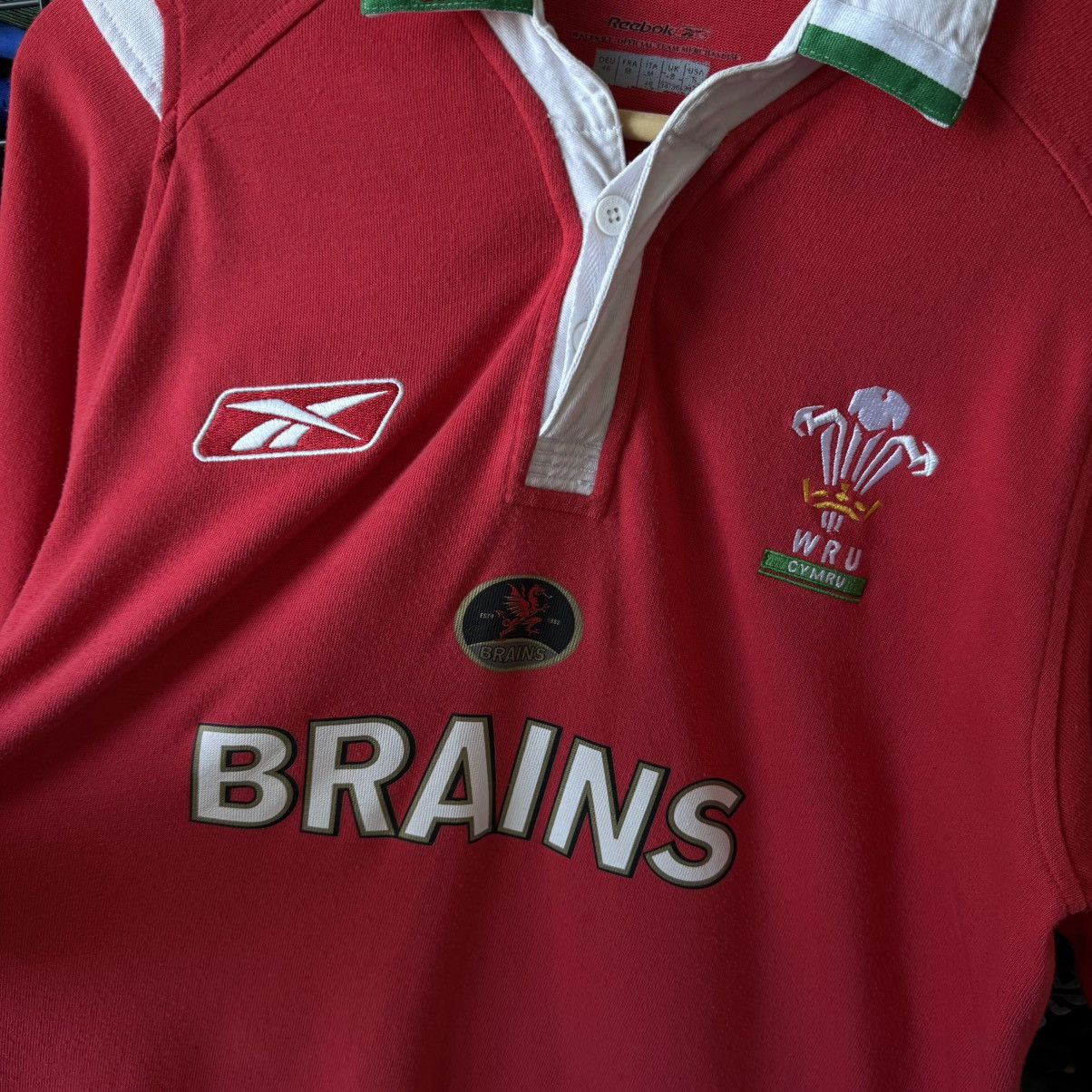 Reebok Vintage 99s Reebok WRU Wales Rugby Jersey Polo Shirt Size US M / EU 48-50 / 2 - 3 Thumbnail