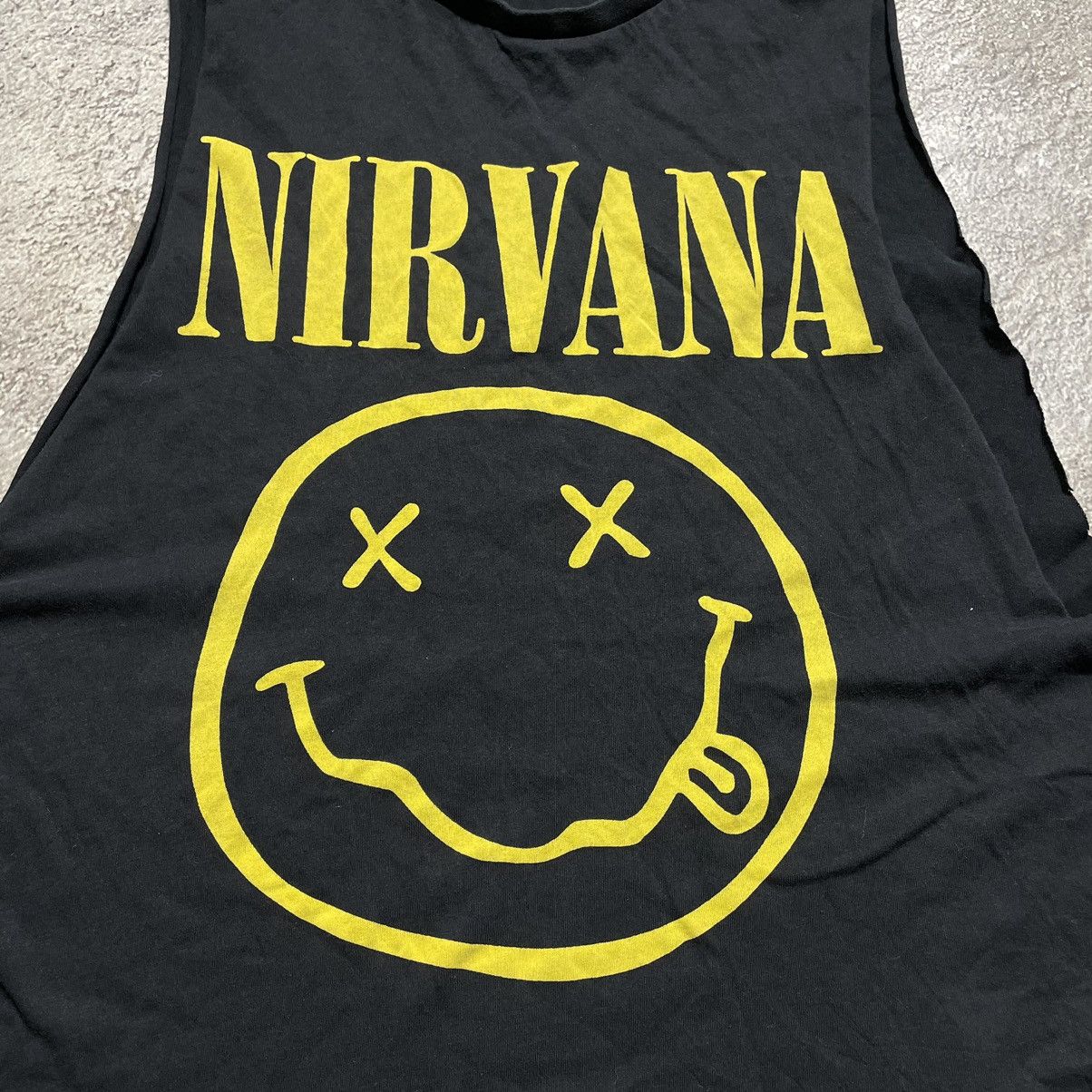 Vintage Vintage 90s Nirvana Band Tee Tank Top Grunge Graphic Boxy L Size US L / EU 52-54 / 3 - 2 Thumbnail