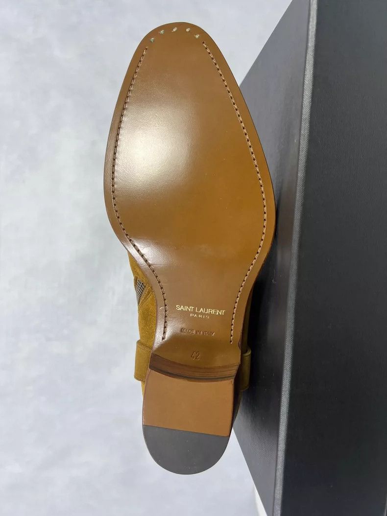 Saint Laurent Paris Saint Laurent Paris 13fw first year suede buckle Chelsea bo Size US 9 / EU 42 - 6 Thumbnail