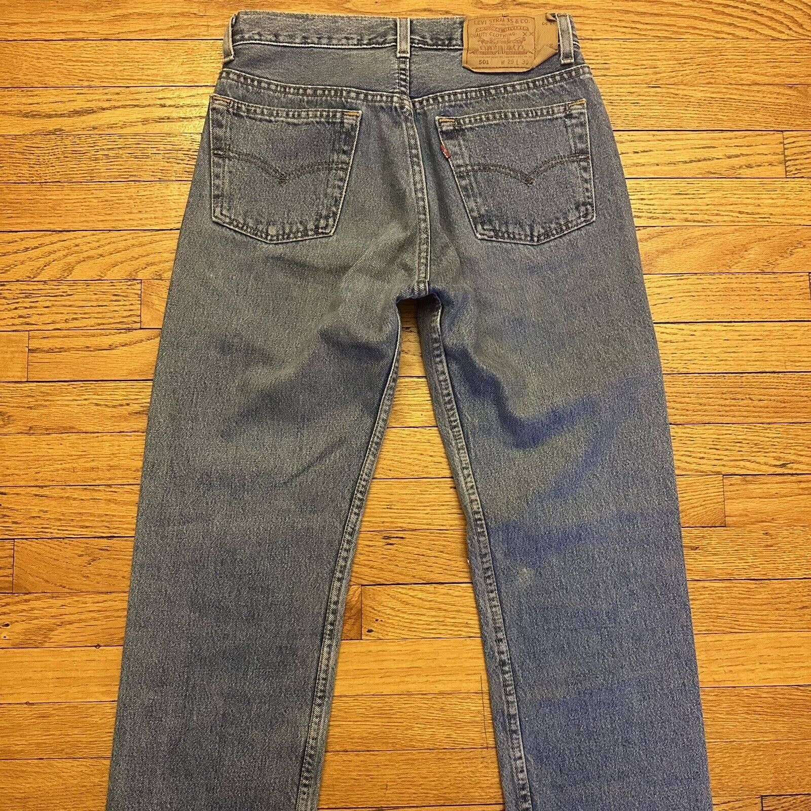 Vintage Levi's 501 Blue Denim Jeans 29x30 Made In USA