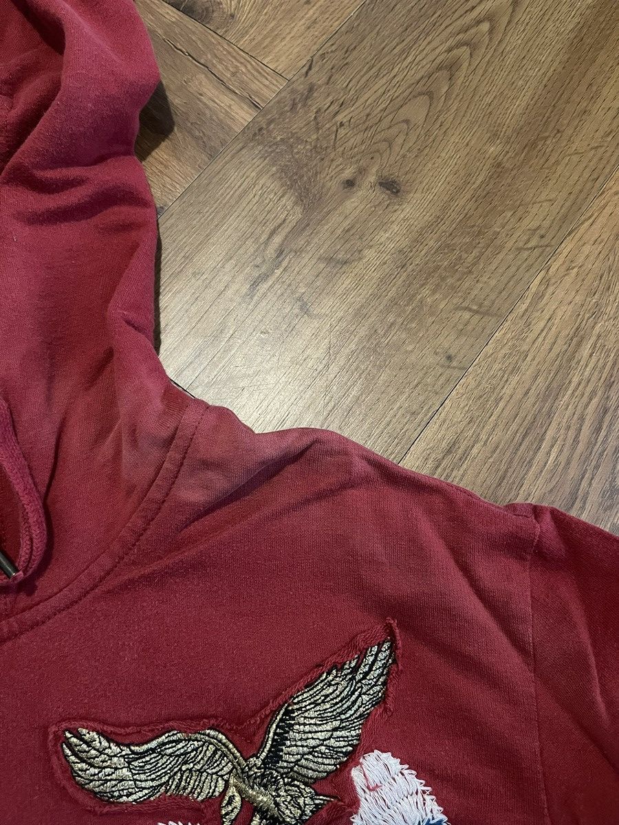 Vivienne Westwood Red Embroidered Zip Hoodie – Y2K Gothic Rose Graphic Size US XL / EU 56 / 4 - 4 Thumbnail