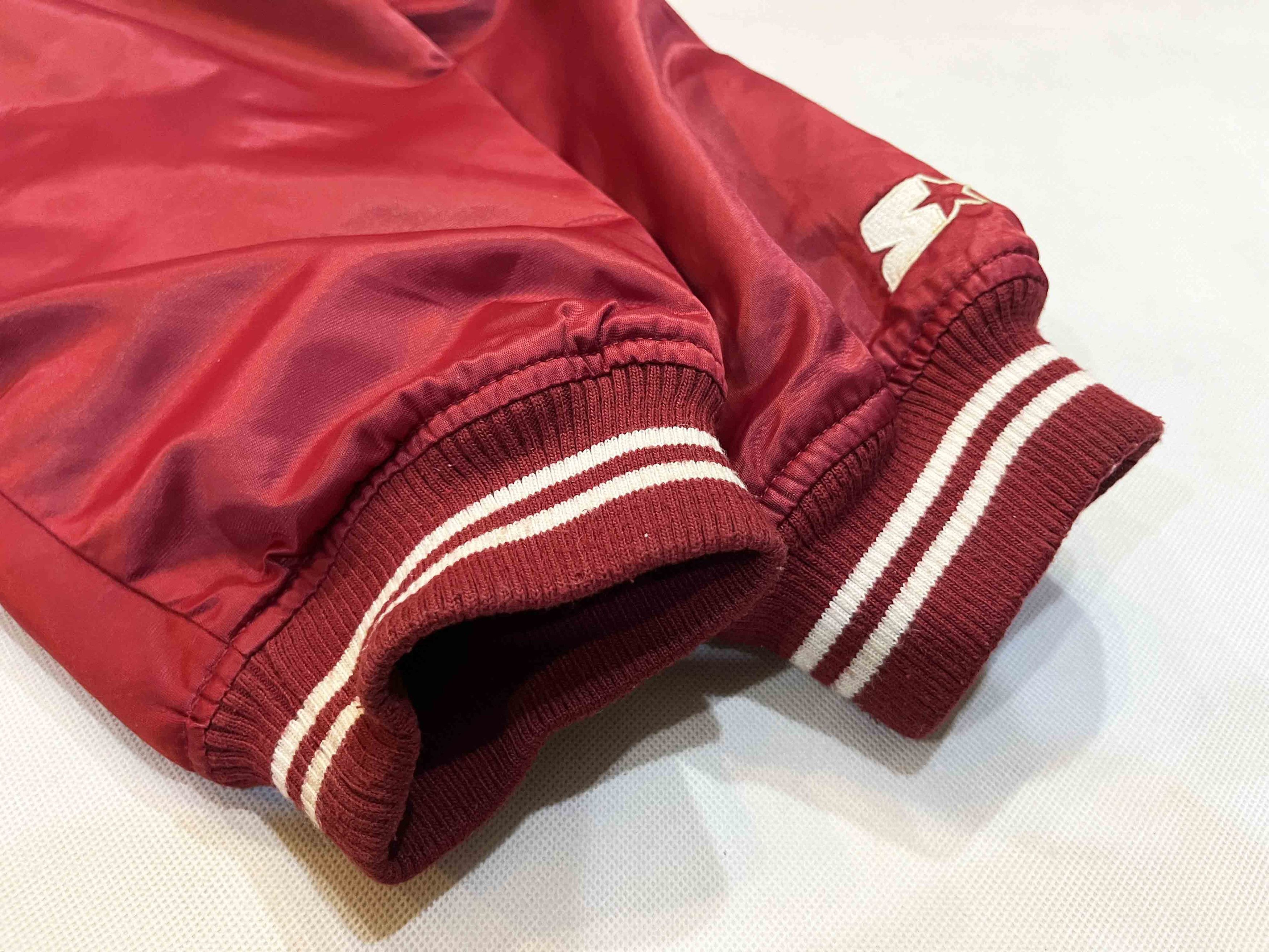 NCAA × Starter Starter NCAA Arkansas Razorbacks Satin Bomber Jacket Size US XL / EU 56 / 4 - 6 Thumbnail