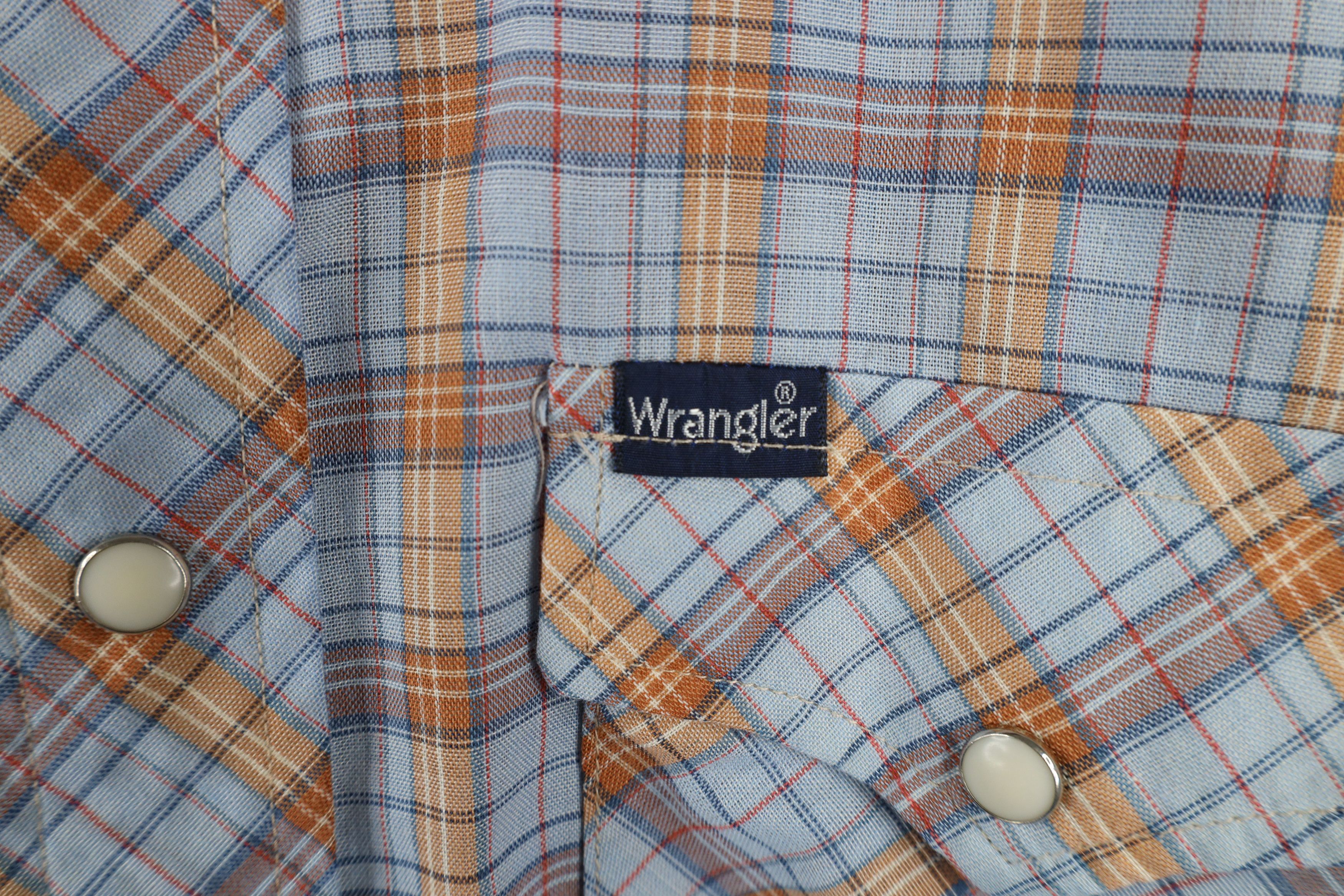 Vintage × Wrangler Vintage 70s Wrangler Rodeo Snap Button Shirt Plaid USA Size US M / EU 48-50 / 2 - 4 Thumbnail