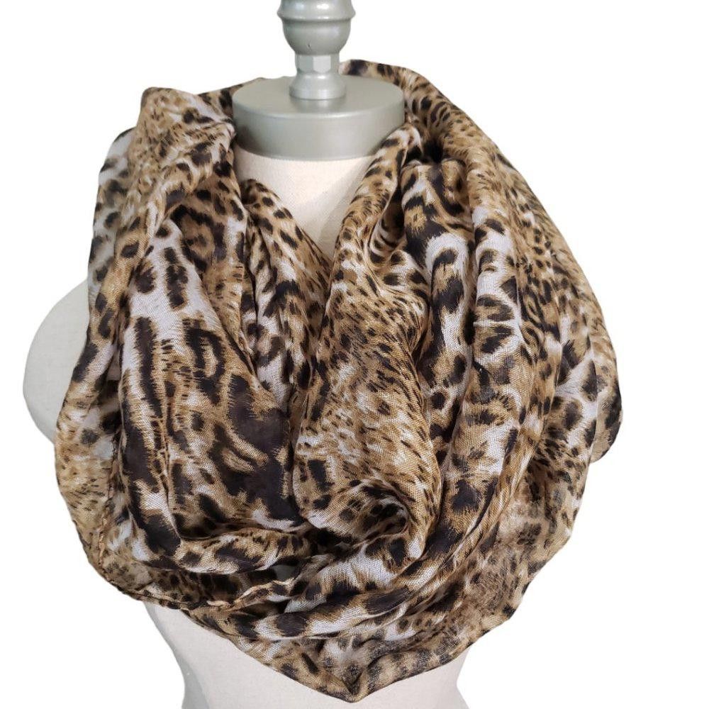Designer CT864 Animal Print Infinity Scarf Size ONE SIZE - 3 Thumbnail