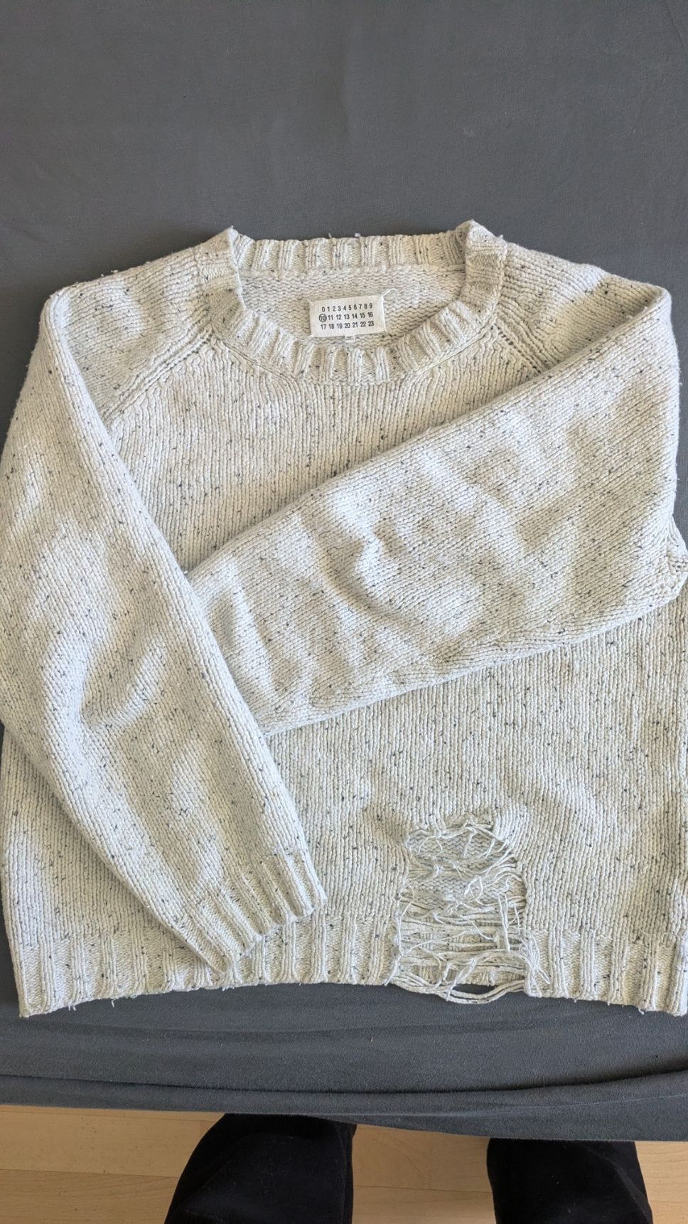 Maison Margiela AW20 Distressed Wool Knit Sweater Size US M / EU 48-50 / 2 - 1 Thumbnail