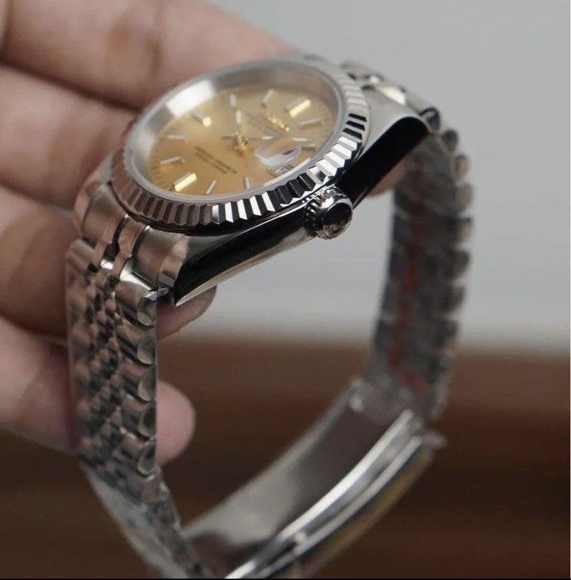 Seiko Seiko Mod Date Just Gold Silver Luxury Watch Grailed