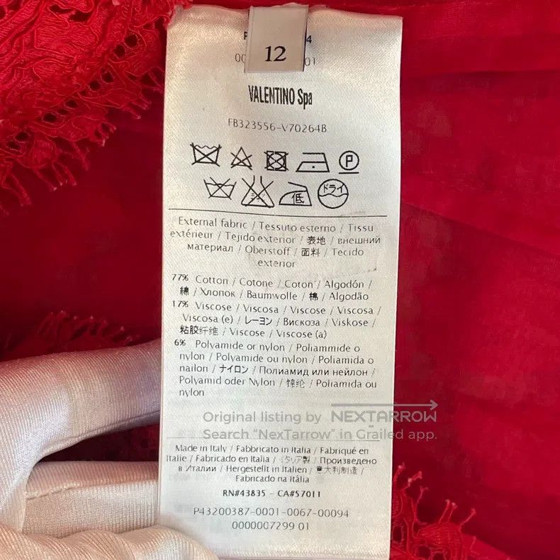 Valentino Valentino Red lace cotton coat Size M / US 6-8 / IT 42-44 - 3 Thumbnail