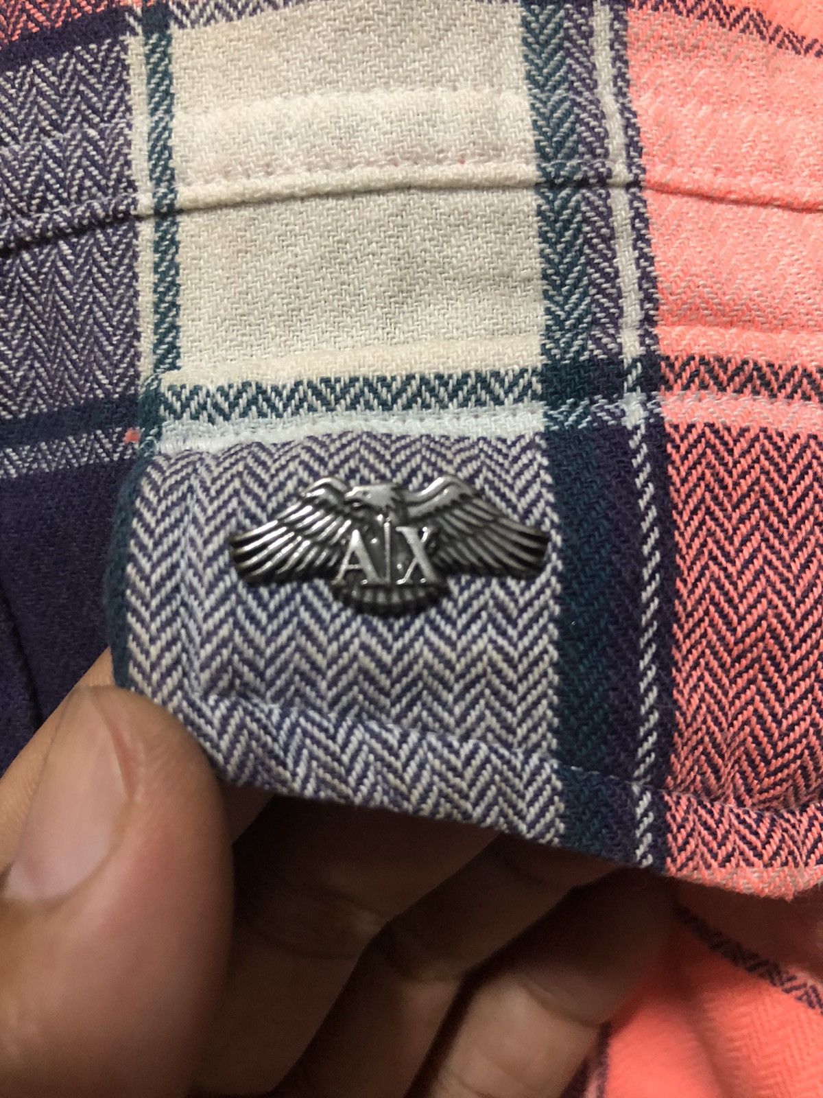 Armani Exchange Armani Exchange Metal Logo Flannel Shirt Size US S / EU 44-46 / 1 - 3 Thumbnail