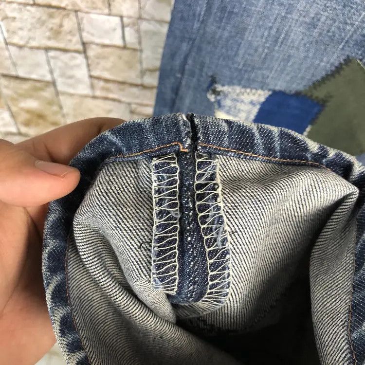 Levi's DL 553 Levis patchwork Distressed ripped Denim jeans #A135 Size US 28 / EU 44 - 15 Thumbnail