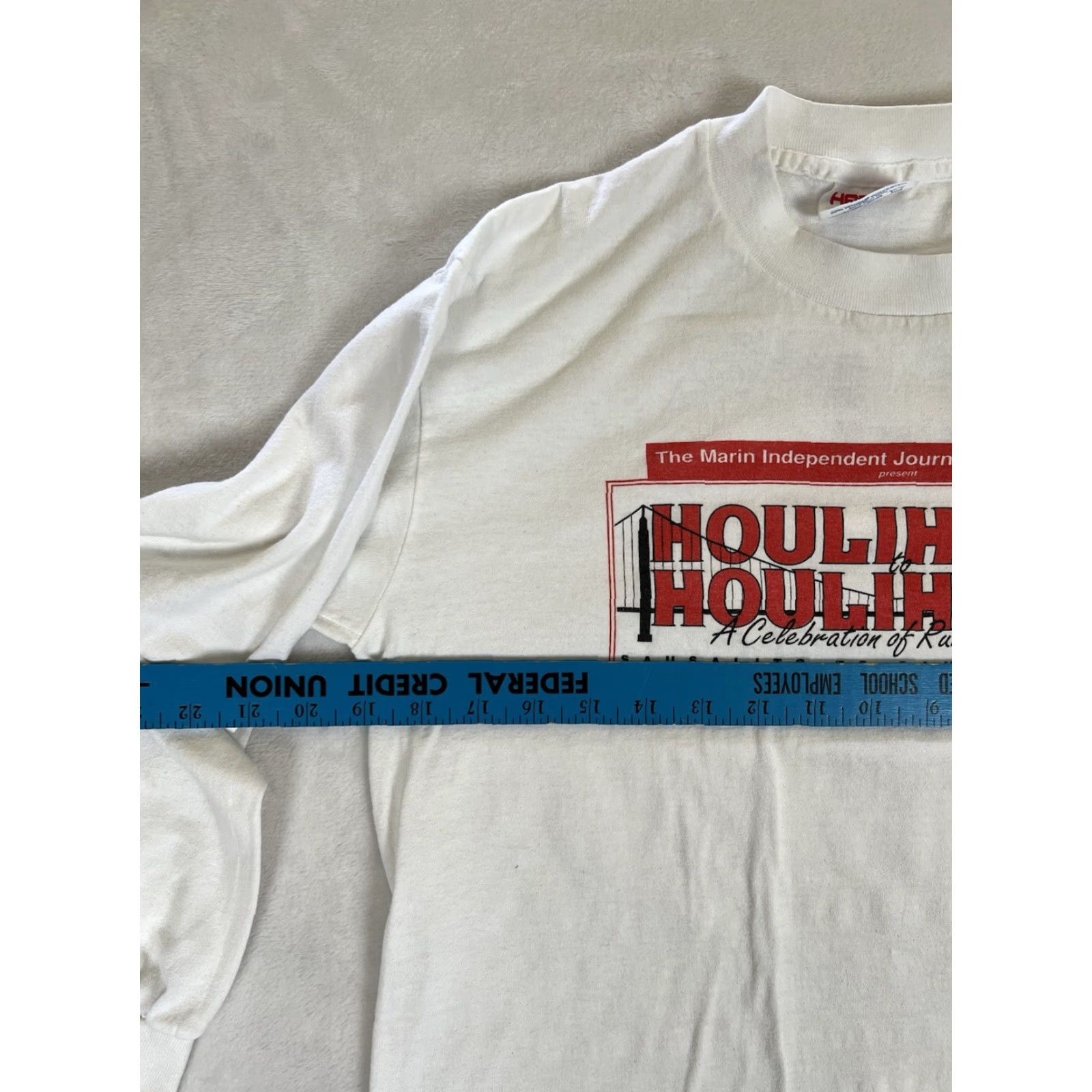 Vintage VINTAGE M & M San Francisco Marathon Shirt T-Shirt Long Sleeve Crew Neck Men M USA Made White Cotton 90s City Sports USA Size US M / EU 48-50 / 2 - 5 Thumbnail