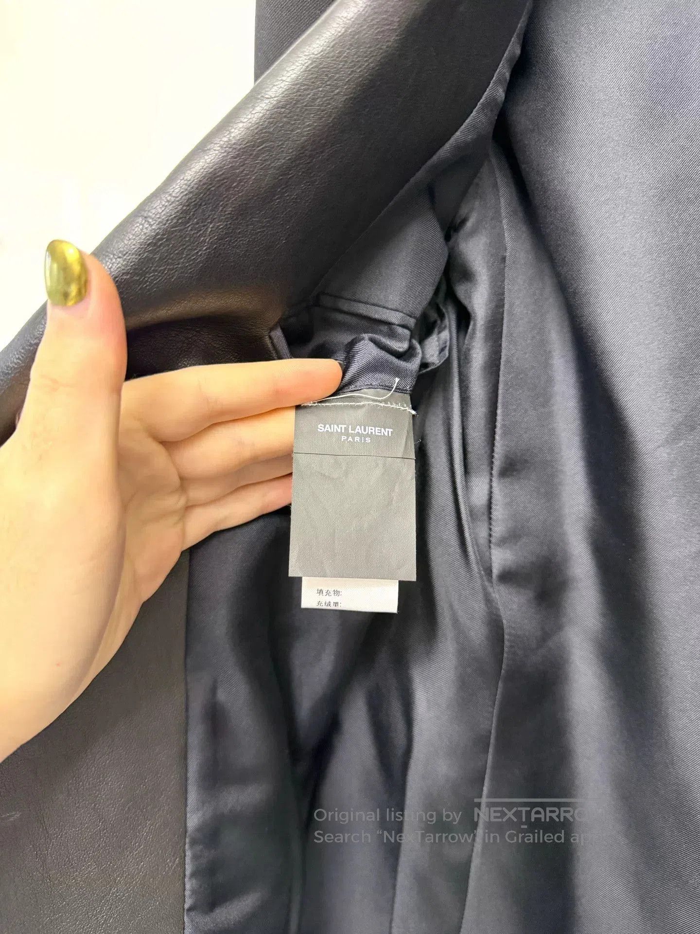 Saint Laurent Paris saint laurent leather lapel smoking jacket. Size US S / EU 44-46 / 1 - 5 Thumbnail