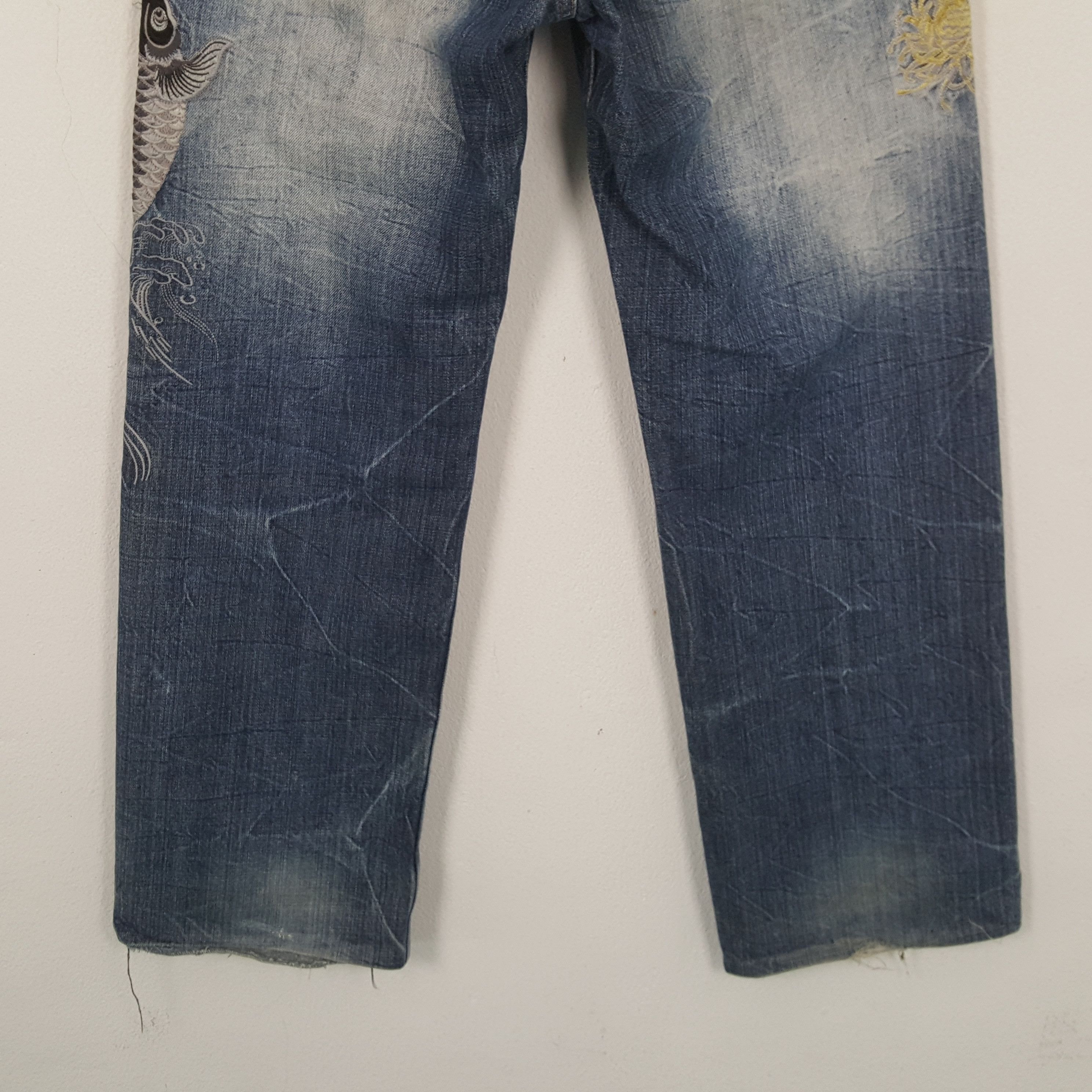 Japanese Brand Vintage Karakuri Tamashii Fashion Design Style Jeans RR9 Size US 29 - 6 Thumbnail