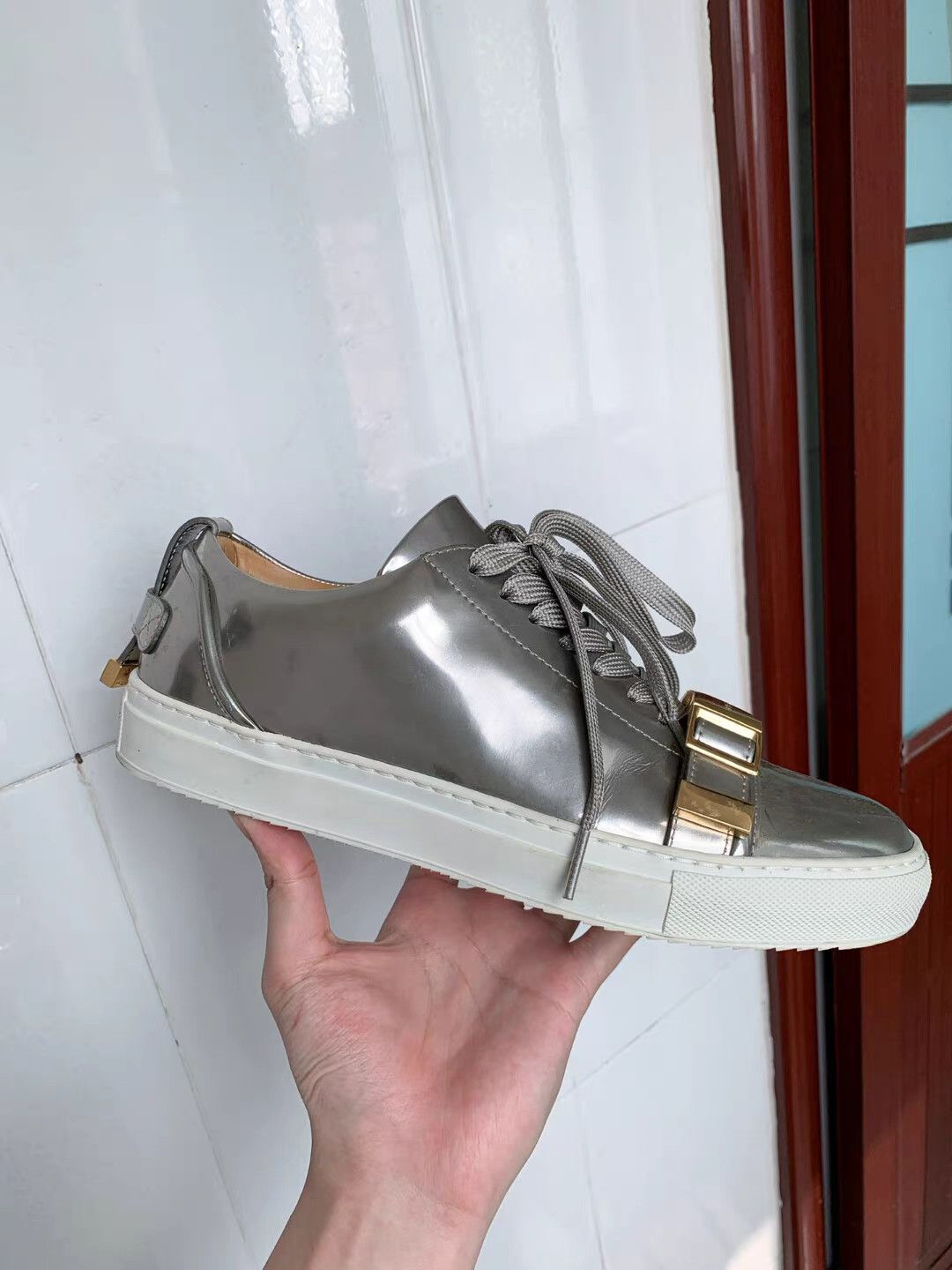 Buscemi Buscemi Gold & Silver Lock Sneakers Size US 9 / EU 42 - 3 Thumbnail