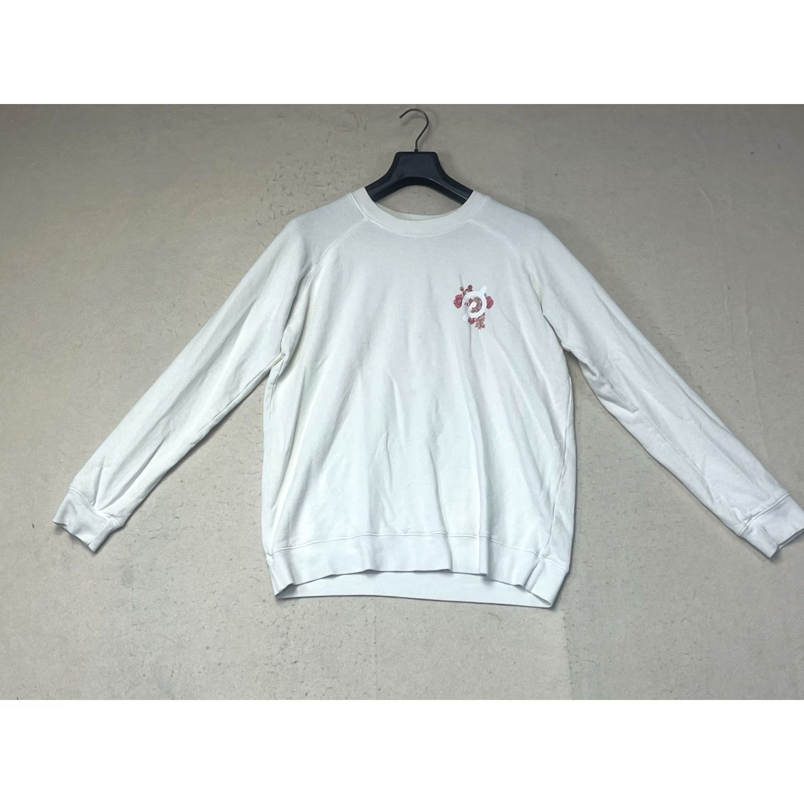 Logo 7 Peloton Sweatshirt Womens Size Small Pullover Floral Logo Cotton White Activewear Crew Neck Long Sleeve Shirt Size S / US 4 / IT 40 - 2 Thumbnail