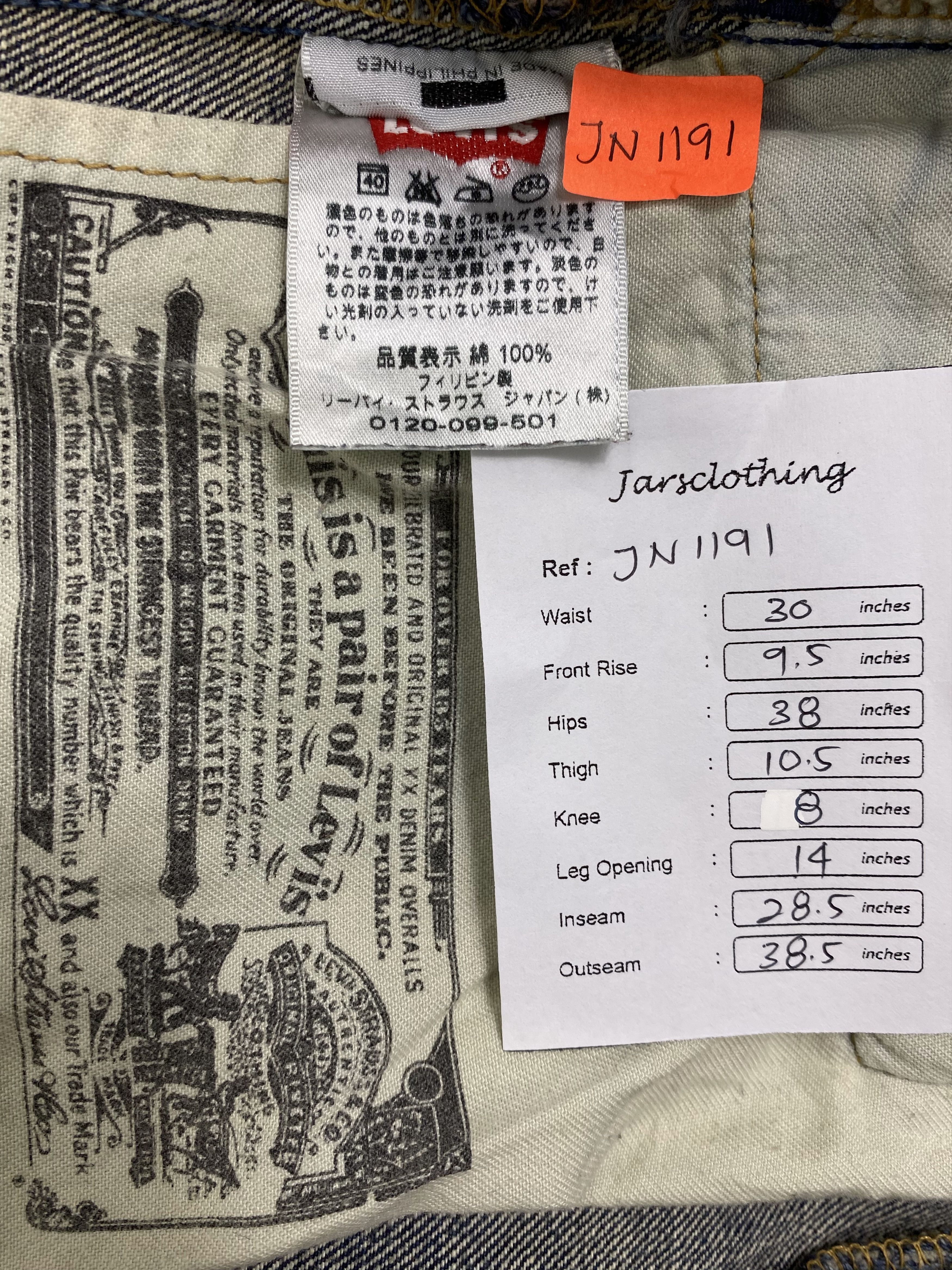 Levi's Blue Distressed Vintage Levi's 501 30x28.5 Denim -JN1191 Size US 30 / EU 46 - 8 Thumbnail