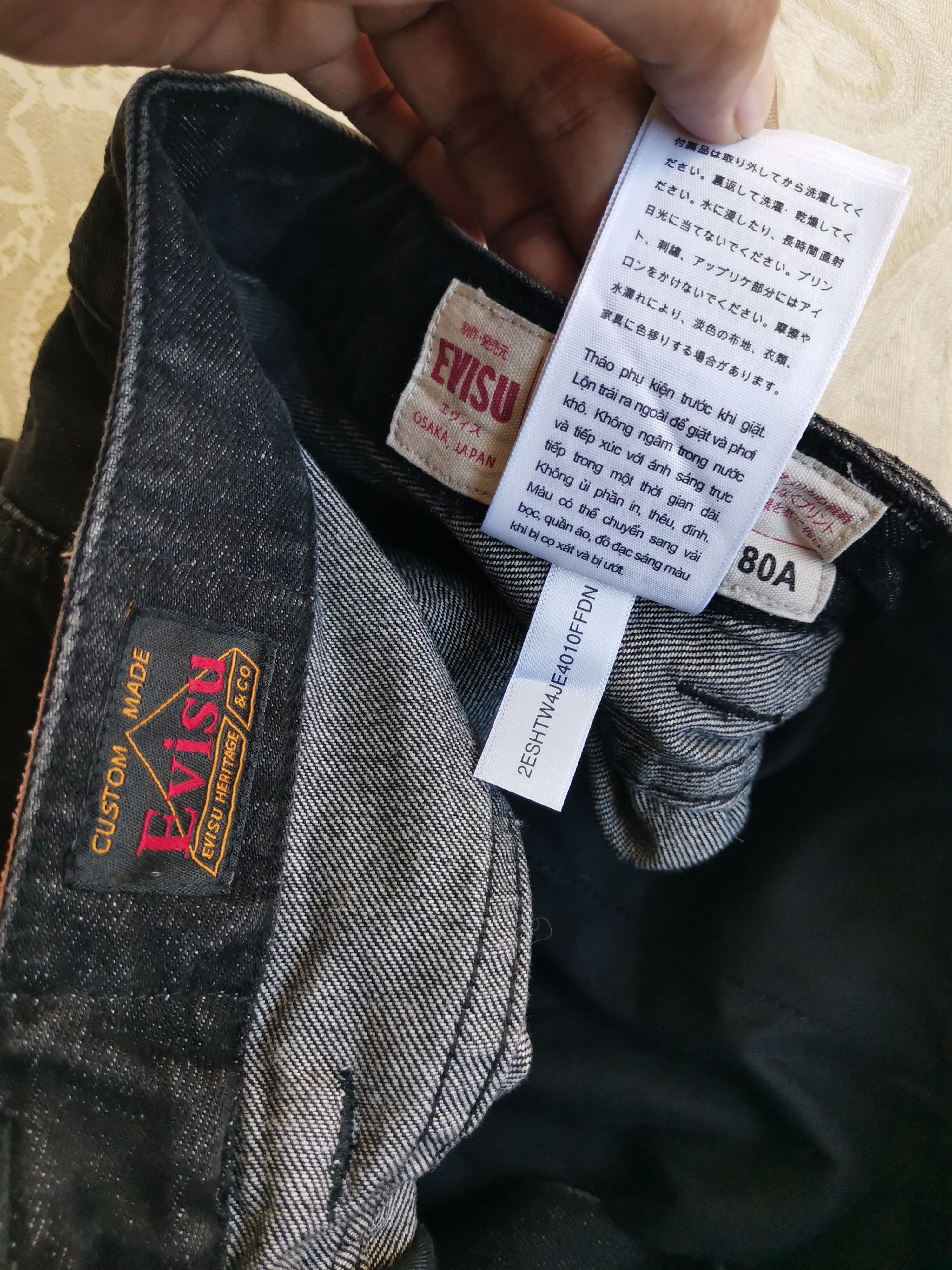 Evisu Evisu Seagull Embroidery Jeans Detachable 2-In-1 Fashion Fit Size 29" - 5 Thumbnail