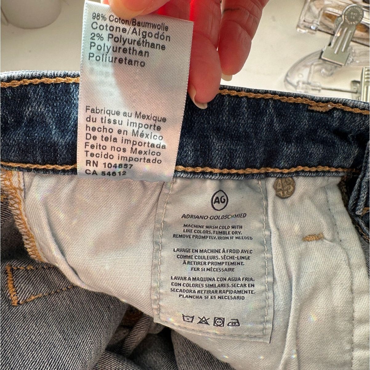 AG Adriano Goldschmied AG The Stilt cigarette leg jeans medium wash US 29 raw hem Size 29" - 10 Thumbnail