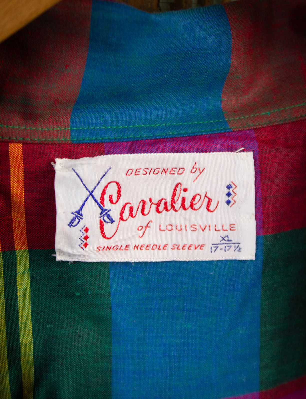 Vintage Vintage Cavalier Plaid Shirt 60s Size US XL / EU 56 / 4 - 2 Thumbnail
