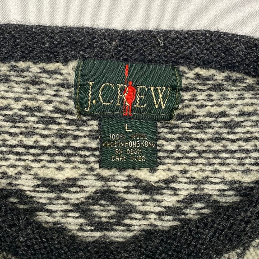 J.Crew × Vintage VTG 90s J.Crew Oarsmen Nordic Wool Sweater Large Fair Isle Size US L / EU 52-54 / 3 - 3 Thumbnail