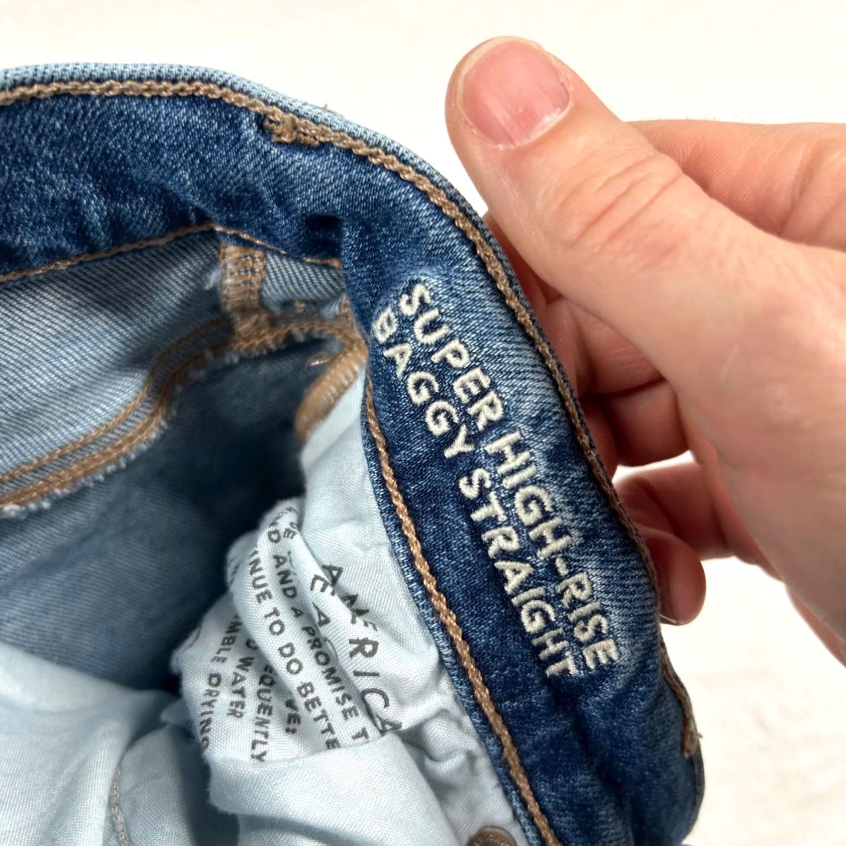 American Eagle Outfitters VINTAGE American Eagle Jeans Womens 2 Cargo Super High Rise Baggy Straight Skate Utility Jeans Size 26" / US 2 / IT 38 - 5 Thumbnail
